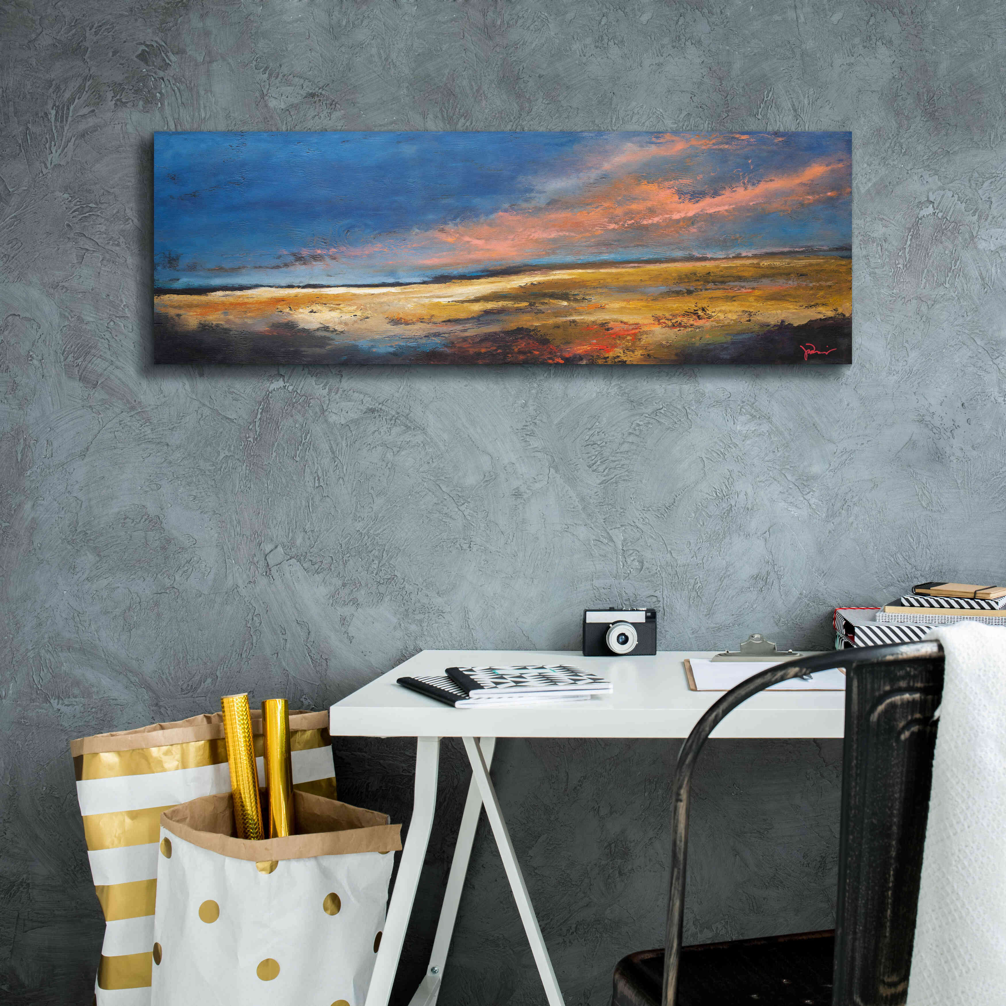 'Ranch Romance' by Patrick Dennis, Giclee Canvas Wall Art,36 x 12