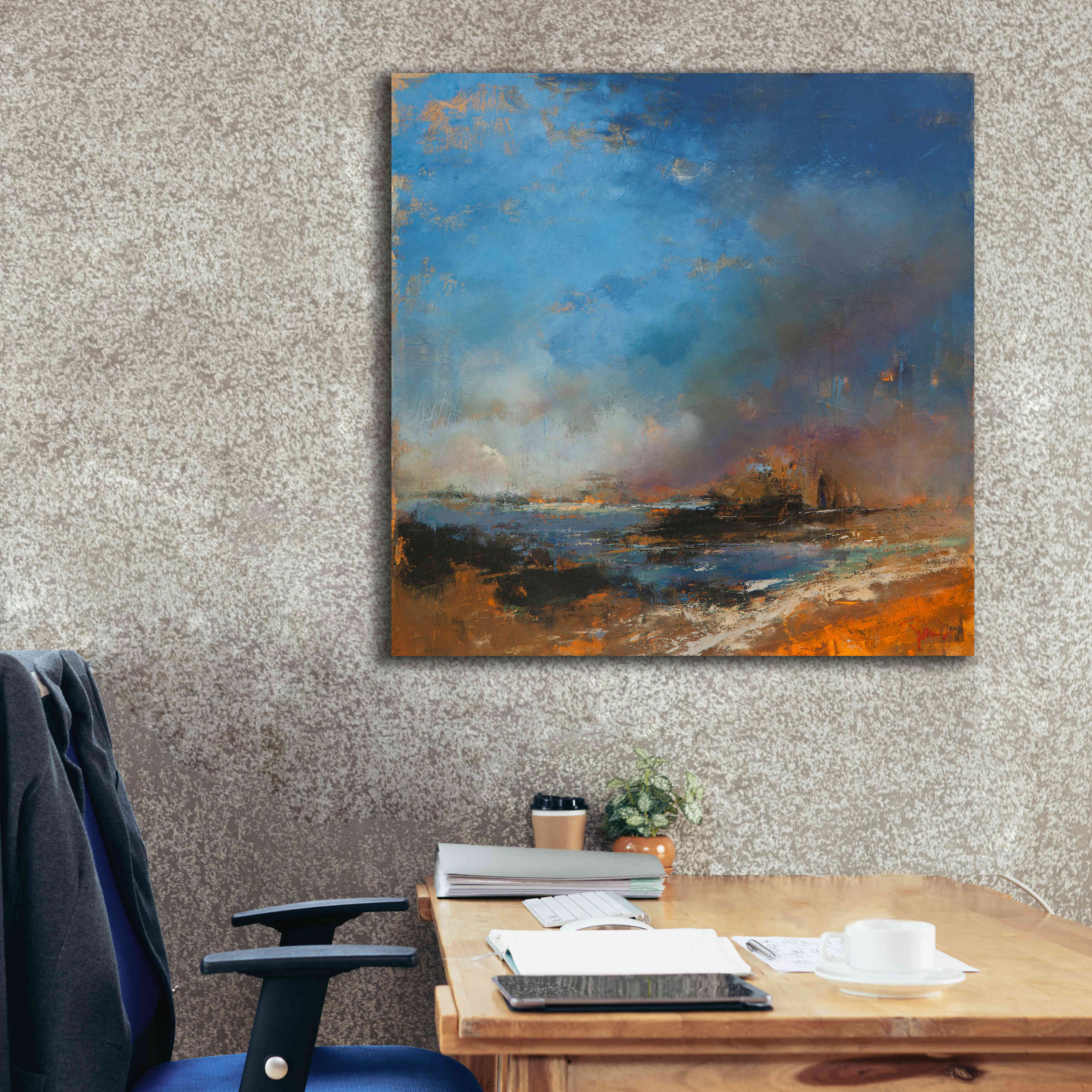 'Reclaimed Land' by Patrick Dennis, Giclee Canvas Wall Art,37 x 37