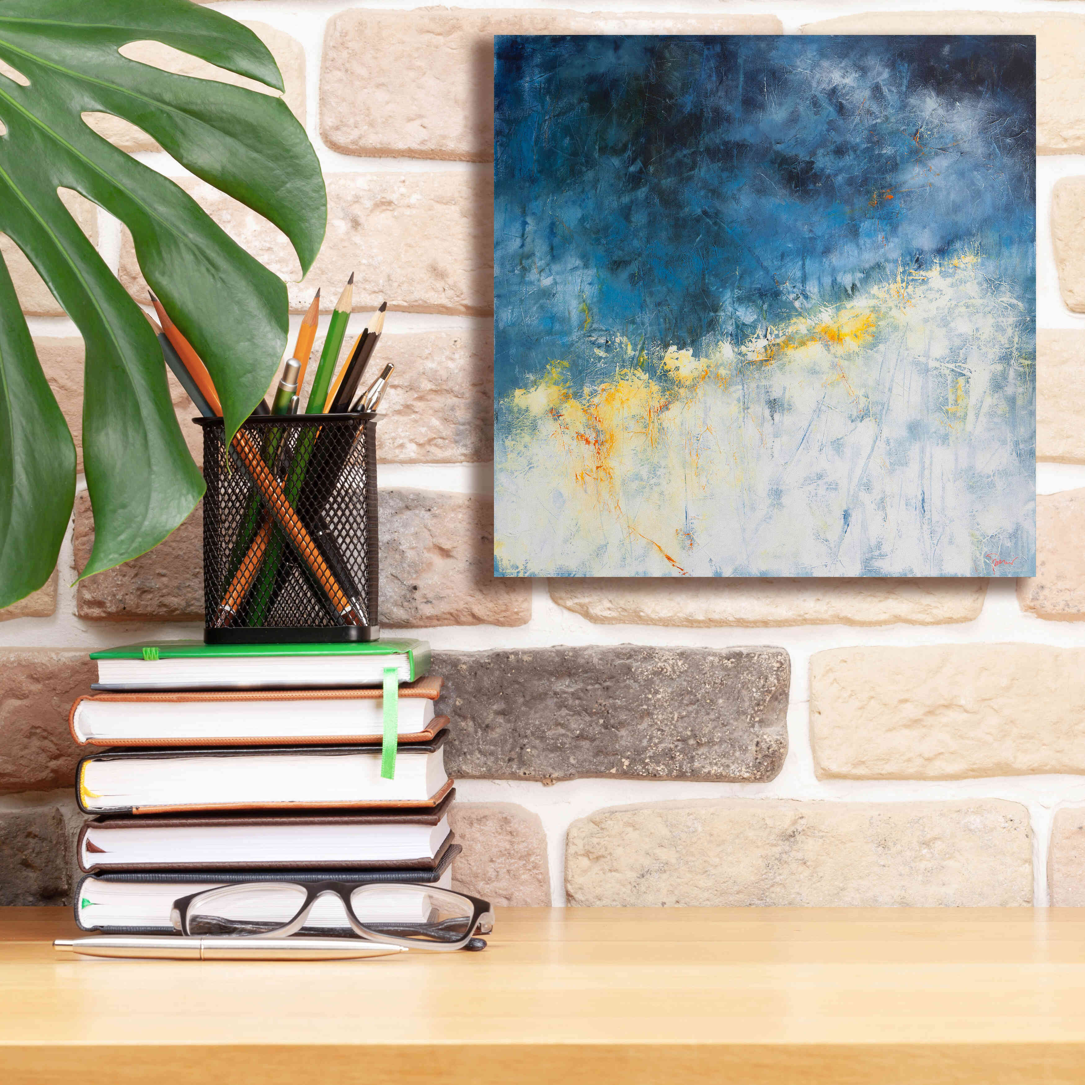 'Yellow Bloom' by Patrick Dennis, Giclee Canvas Wall Art,12 x 12