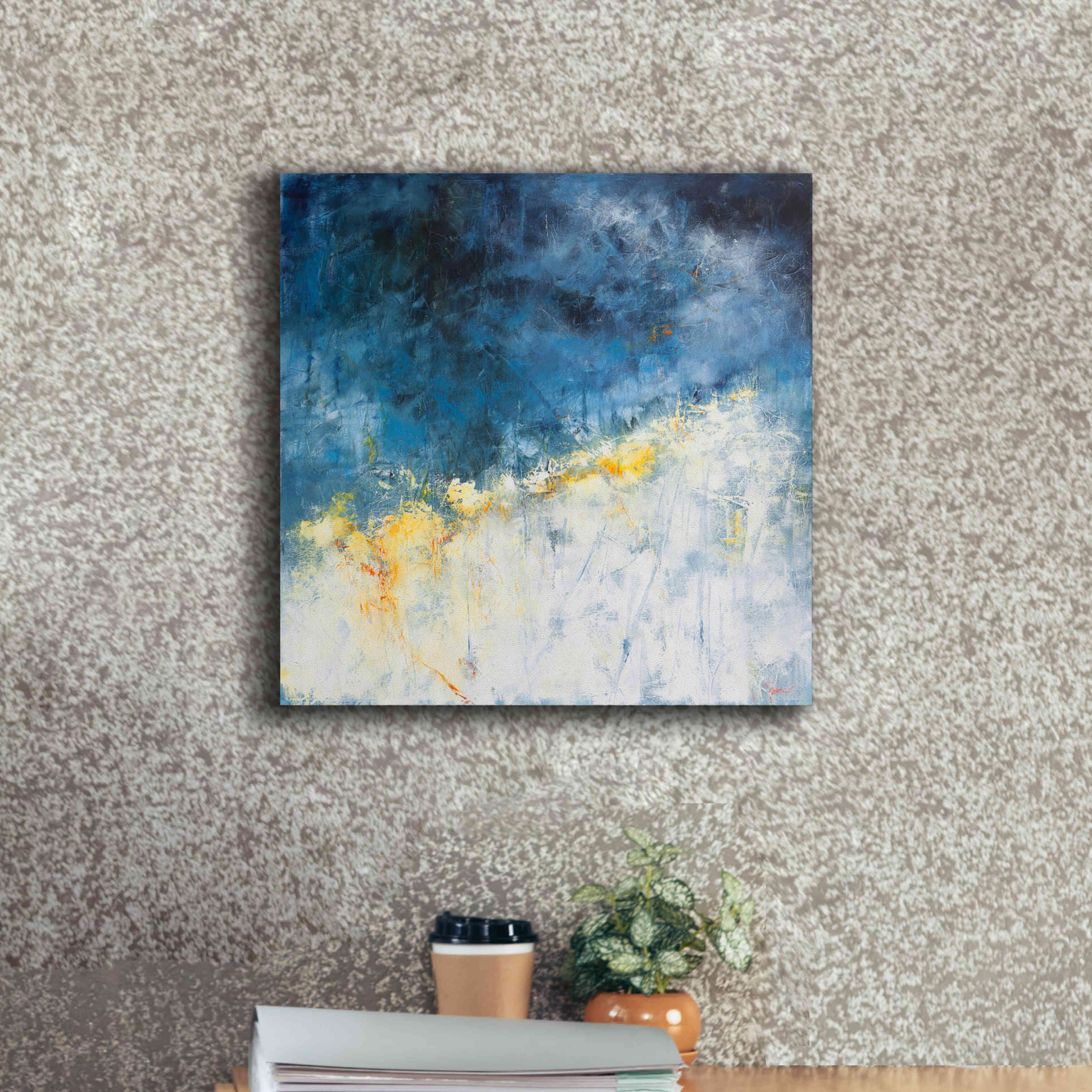 'Yellow Bloom' by Patrick Dennis, Giclee Canvas Wall Art,18 x 18