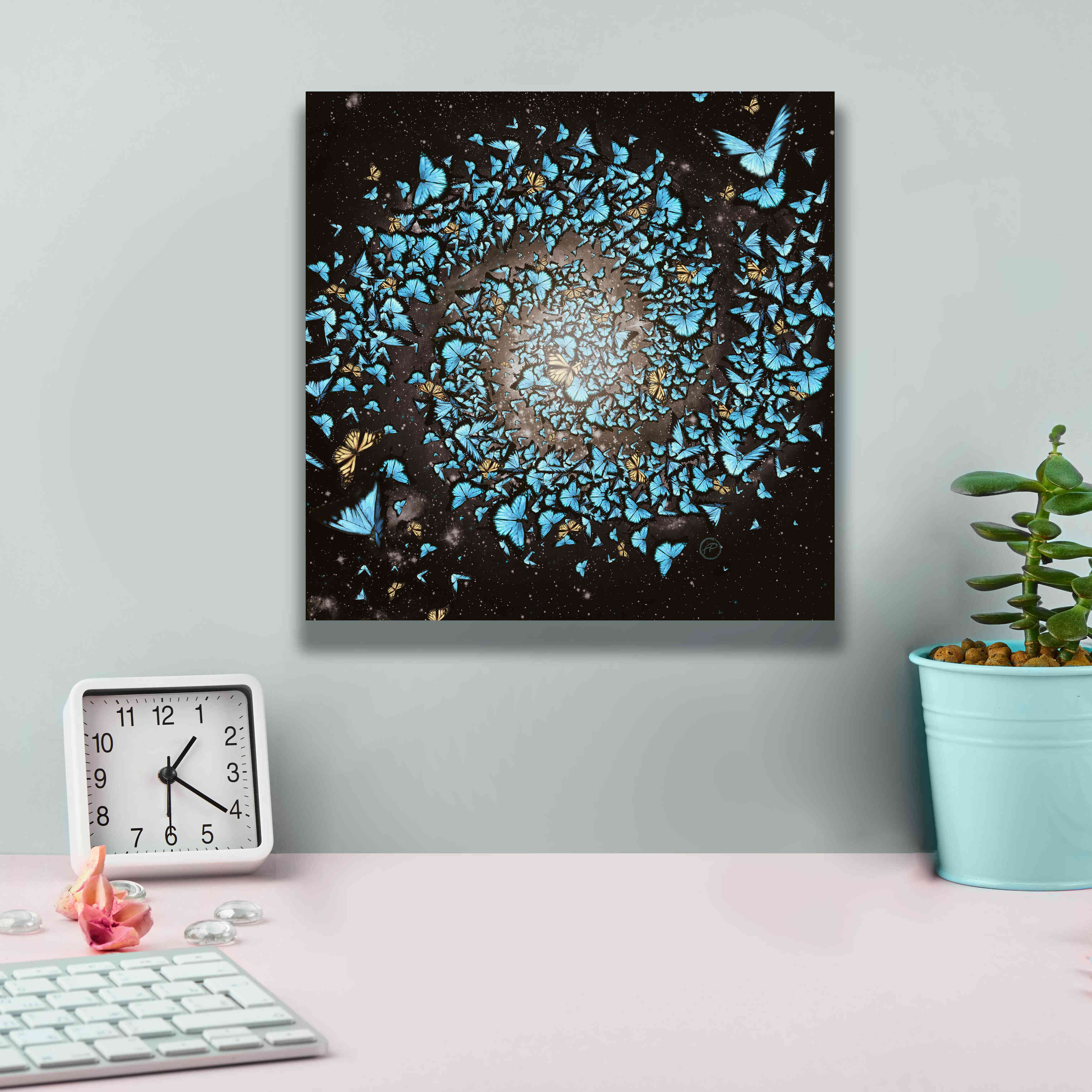 'Butterfly Galaxy' by Paula Belle Flores, Giclee Canvas Wall Art,12 x 12