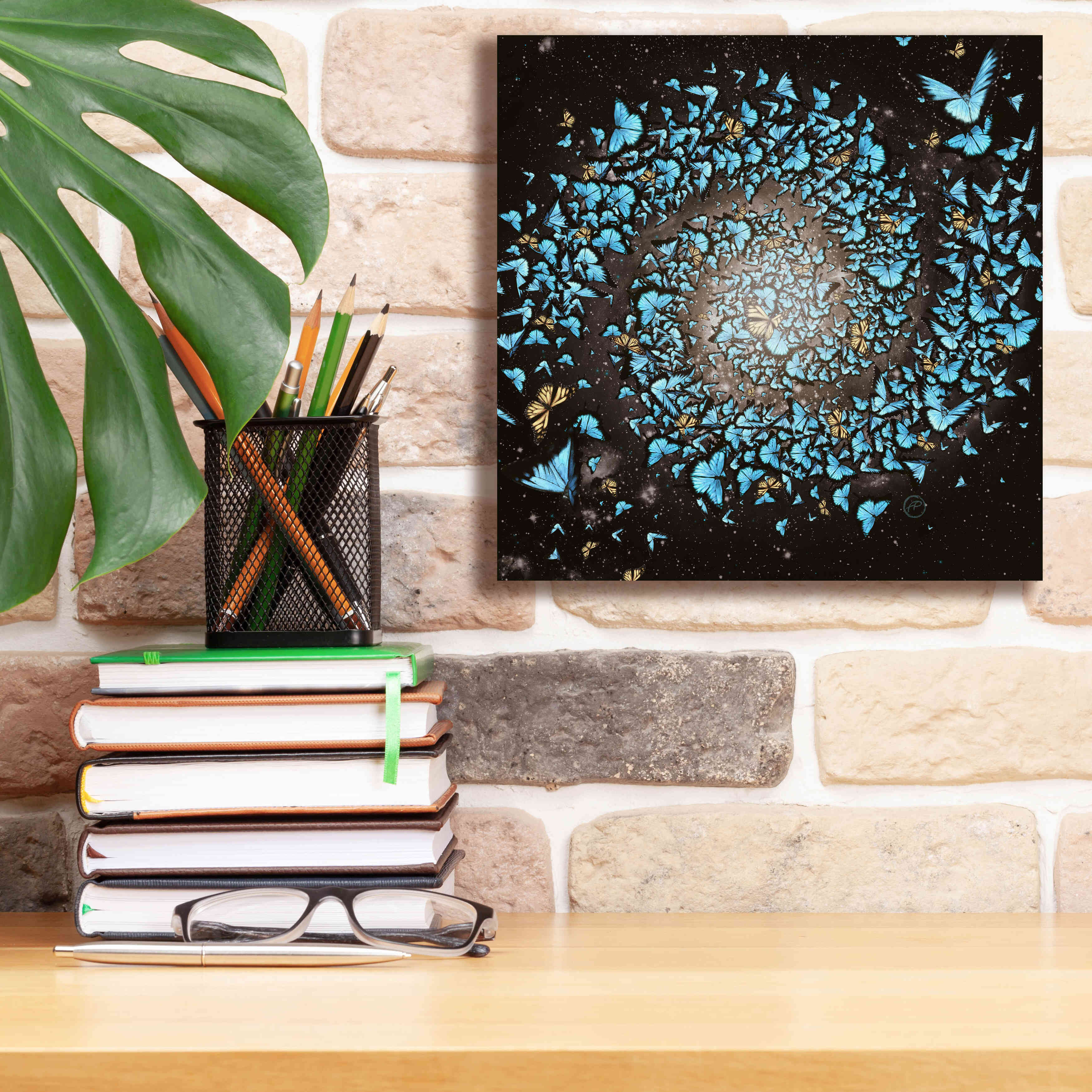 'Butterfly Galaxy' by Paula Belle Flores, Giclee Canvas Wall Art,12 x 12