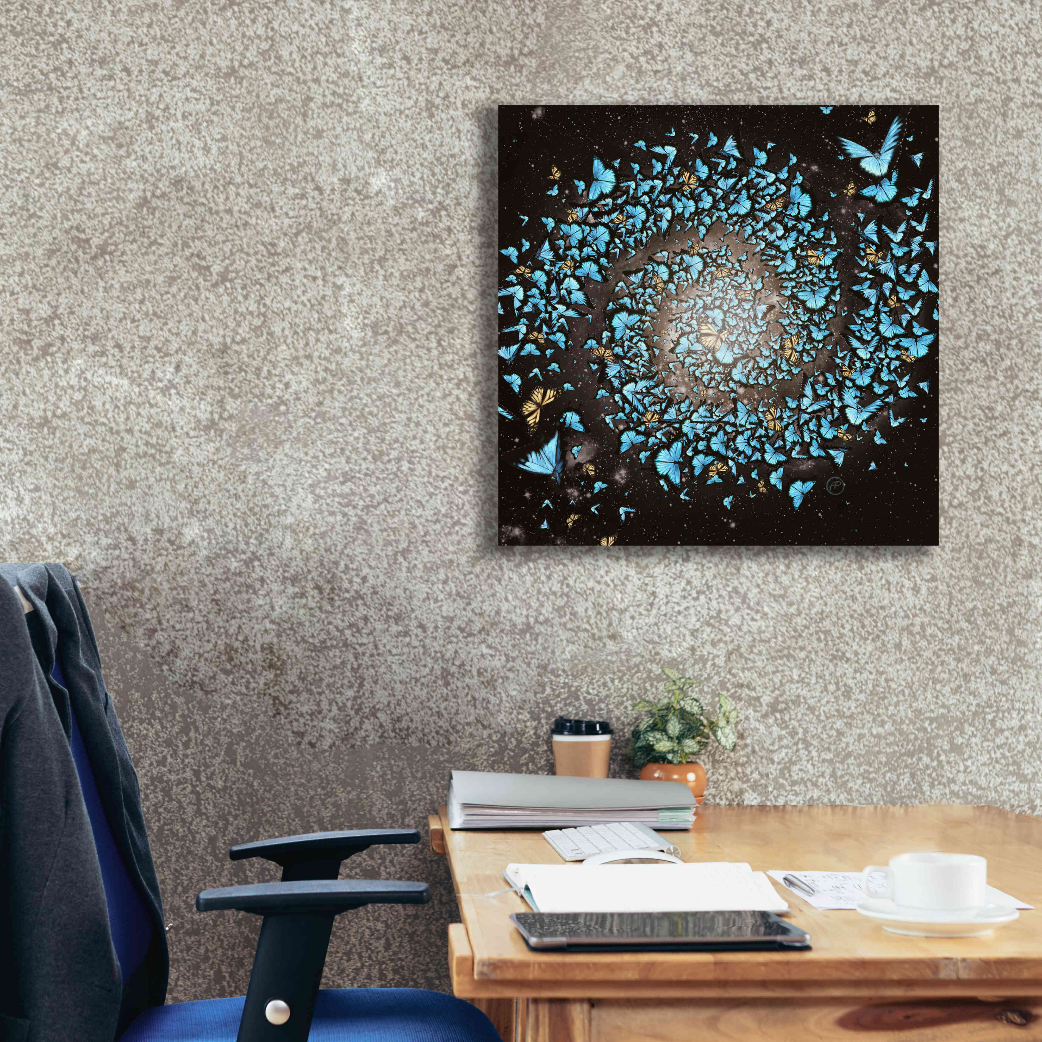 'Butterfly Galaxy' by Paula Belle Flores, Giclee Canvas Wall Art,26 x 26
