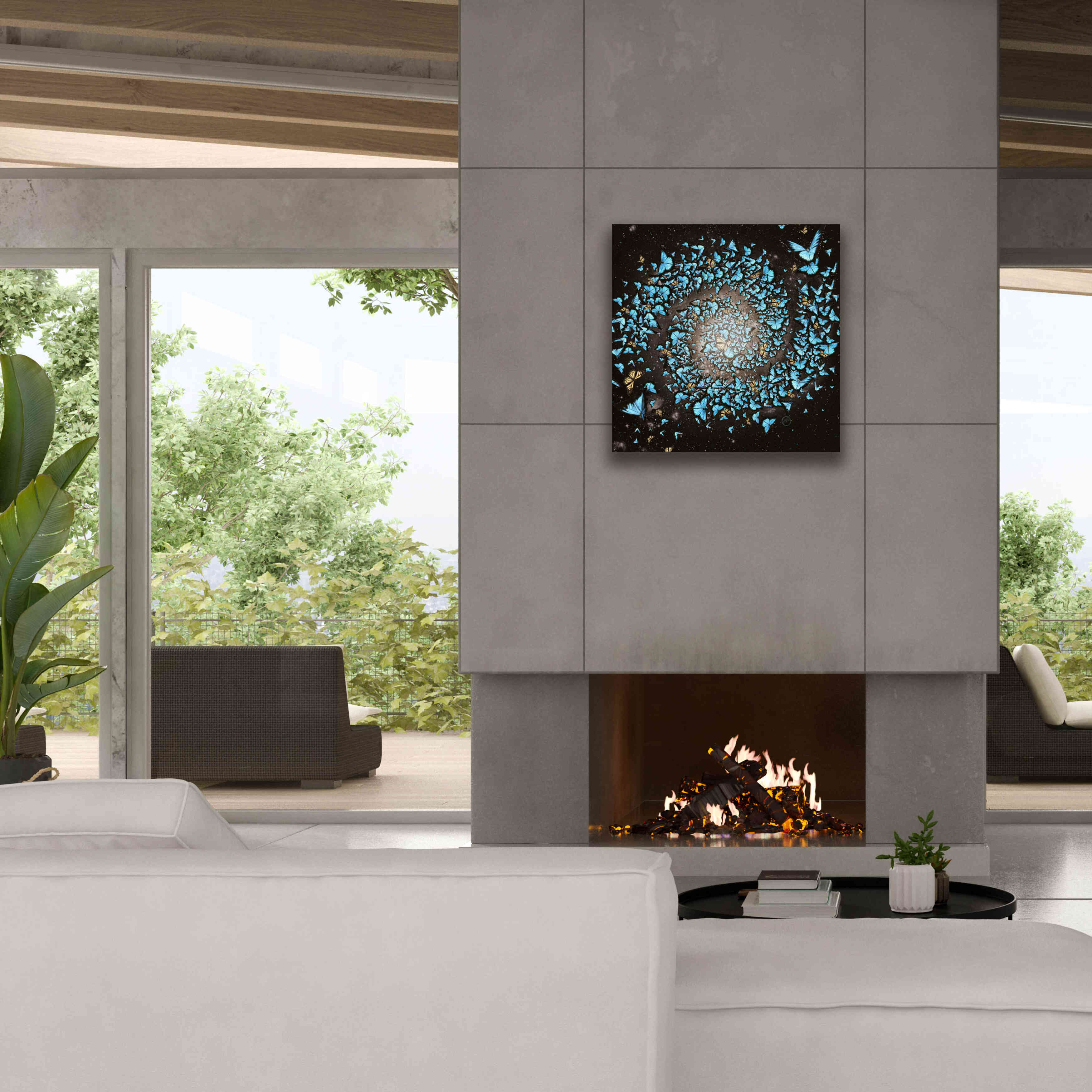 'Butterfly Galaxy' by Paula Belle Flores, Giclee Canvas Wall Art,26 x 26