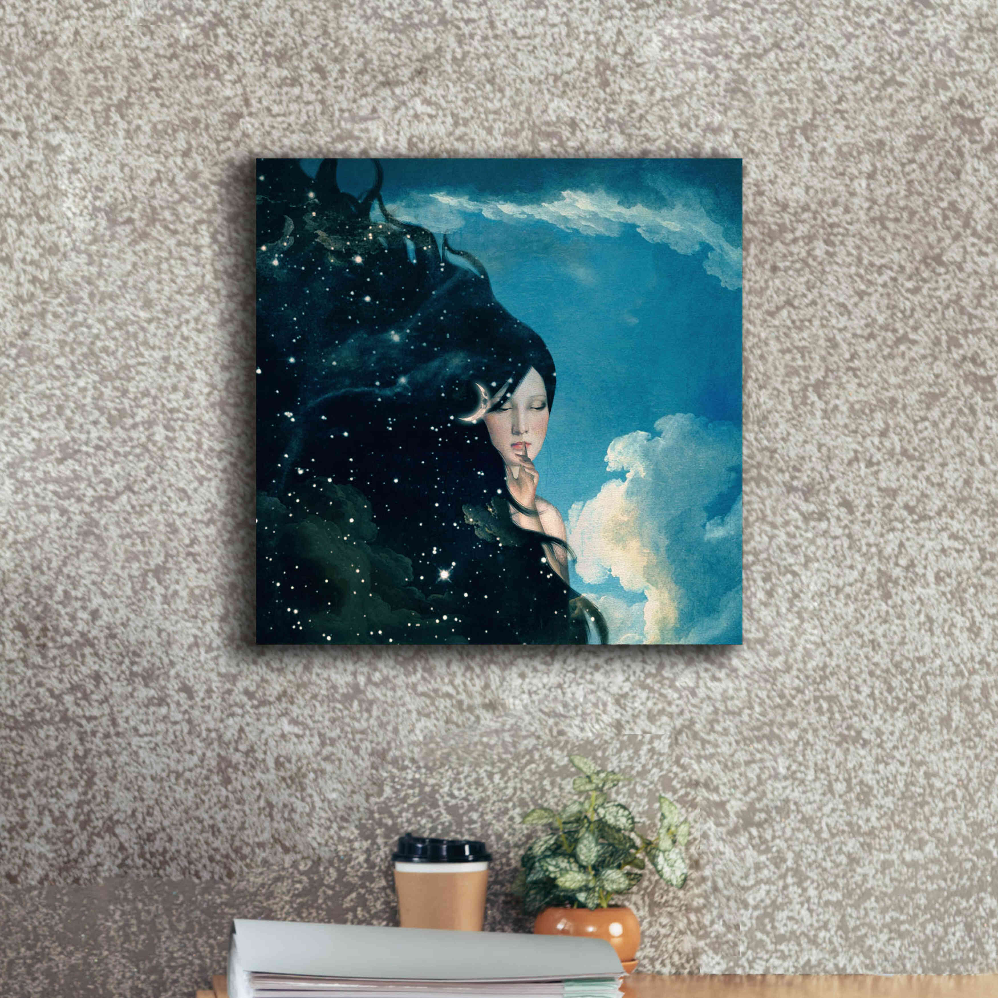 'Lady Night' by Paula Belle Flores, Giclee Canvas Wall Art,18 x 18