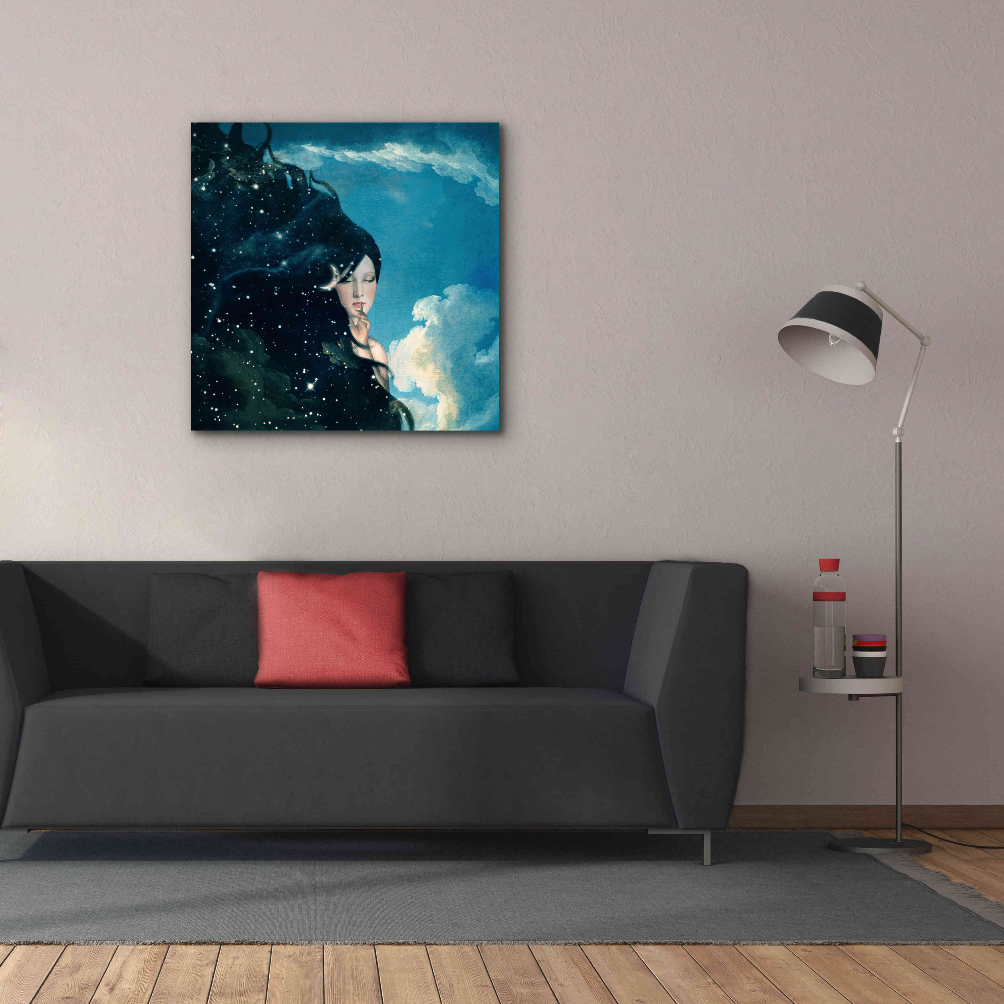 'Lady Night' by Paula Belle Flores, Giclee Canvas Wall Art,37 x 37