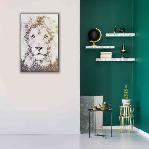 Image of 'Lion' by Paula Belle Flores, Giclee Canvas Wall Art,26 x 40