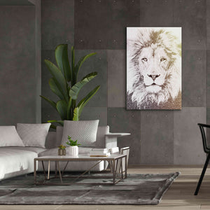 'Lion' by Paula Belle Flores, Giclee Canvas Wall Art,40 x 60