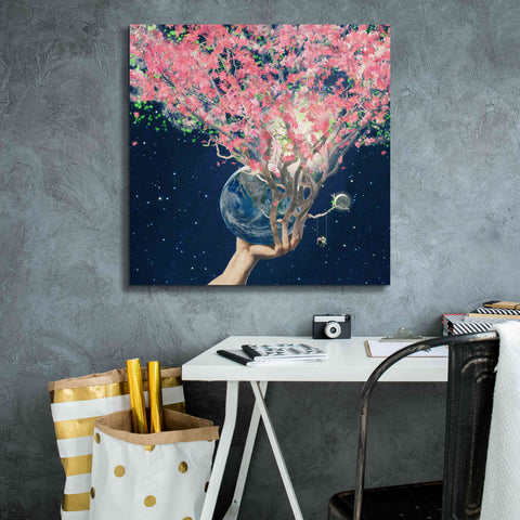 Image of 'Love Makes The Faith Bloom' by Paula Belle Flores, Giclee Canvas Wall Art,26 x 26