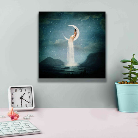 Image of 'Moon River Lady' by Paula Belle Flores, Giclee Canvas Wall Art,12 x 12