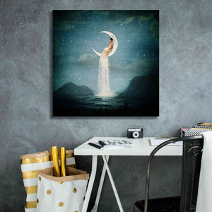 'Moon River Lady' by Paula Belle Flores, Giclee Canvas Wall Art,26 x 26