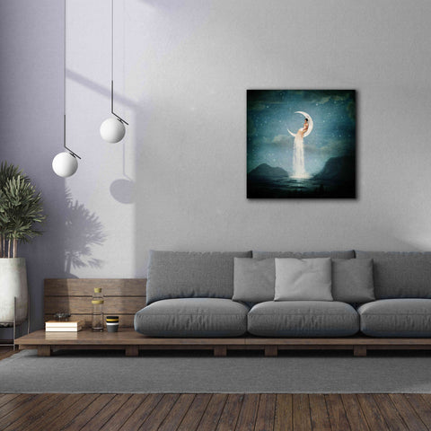 Image of 'Moon River Lady' by Paula Belle Flores, Giclee Canvas Wall Art,37 x 37