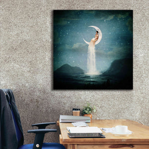 'Moon River Lady' by Paula Belle Flores, Giclee Canvas Wall Art,37 x 37