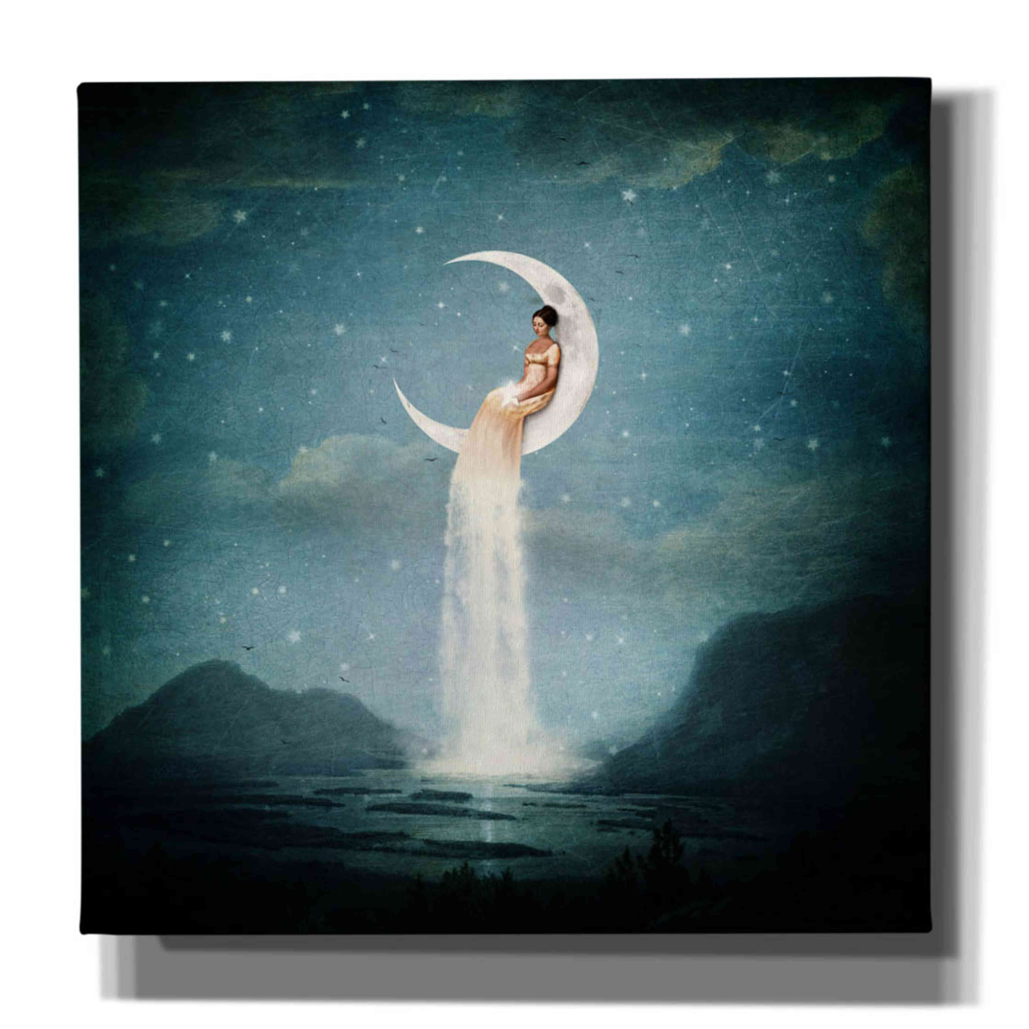 'Moon River Lady' by Paula Belle Flores, Giclee Canvas Wall Art