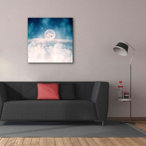 Image of 'Moonrise Over the Clouds' by Paula Belle Flores, Giclee Canvas Wall Art,37 x 37