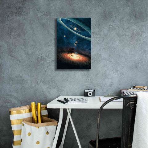 Image of 'My Dream House in Another Galaxy' by Paula Belle Flores, Giclee Canvas Wall Art,12 x 18