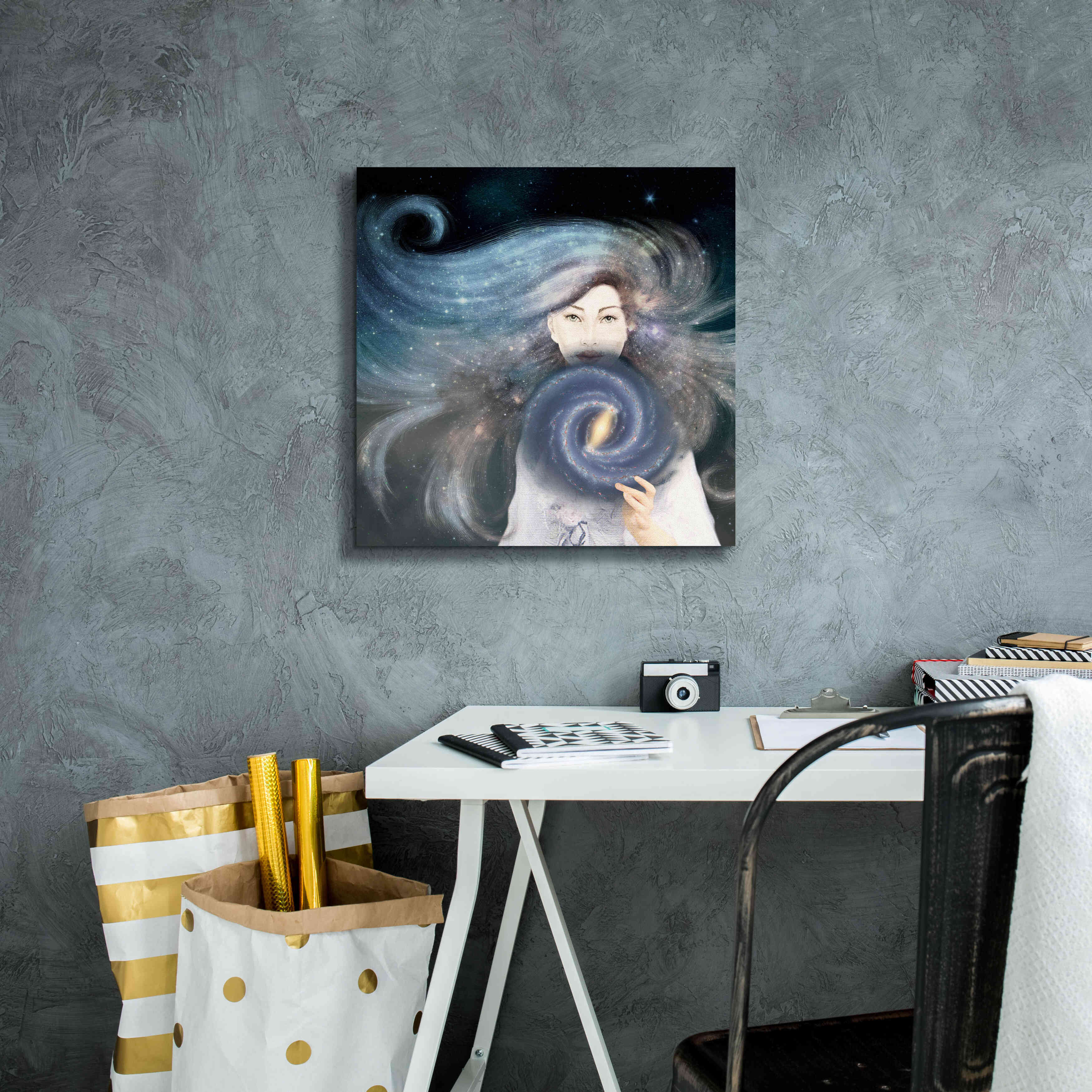 'My Secret Universe' by Paula Belle Flores, Giclee Canvas Wall Art,18 x 18