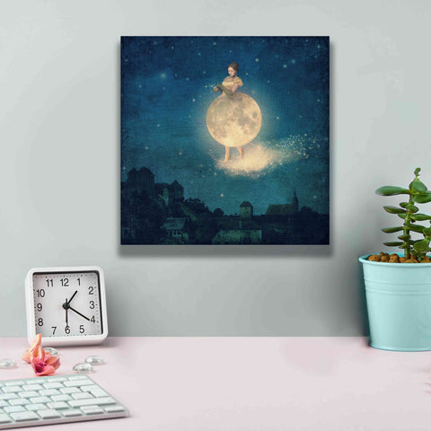 Image of 'Shhh Lady Night is Coming' by Paula Belle Flores, Giclee Canvas Wall Art,12 x 12