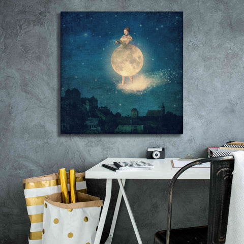 Image of 'Shhh Lady Night is Coming' by Paula Belle Flores, Giclee Canvas Wall Art,26 x 26