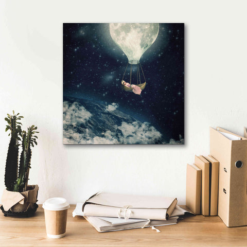 Image of 'The Moon Carries Me Away' by Paula Belle Flores, Giclee Canvas Wall Art,18 x 18