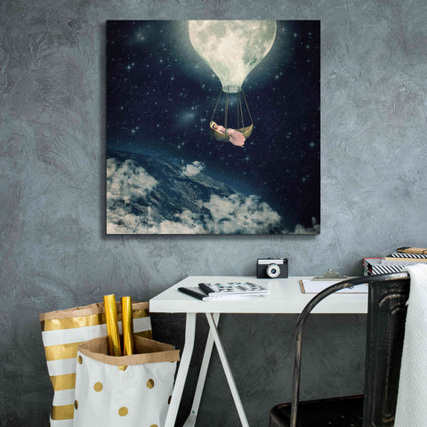 Image of 'The Moon Carries Me Away' by Paula Belle Flores, Giclee Canvas Wall Art,26 x 26