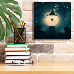 'The Moon Tower' by Paula Belle Flores, Giclee Canvas Wall Art,12 x 12