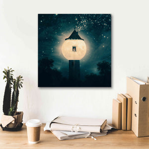 'The Moon Tower' by Paula Belle Flores, Giclee Canvas Wall Art,18 x 18