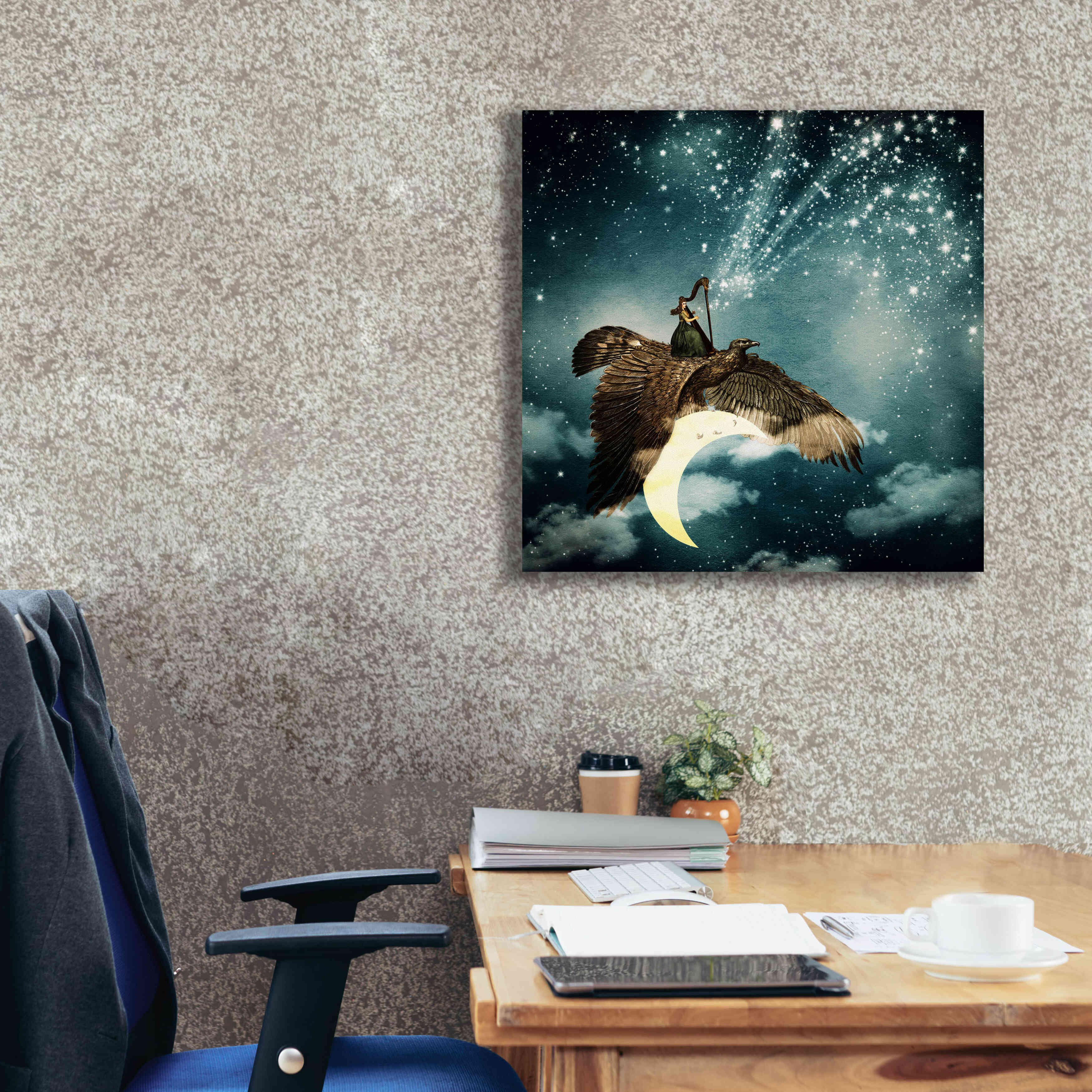 'The Night Goddess' by Paula Belle Flores, Giclee Canvas Wall Art,26 x 26