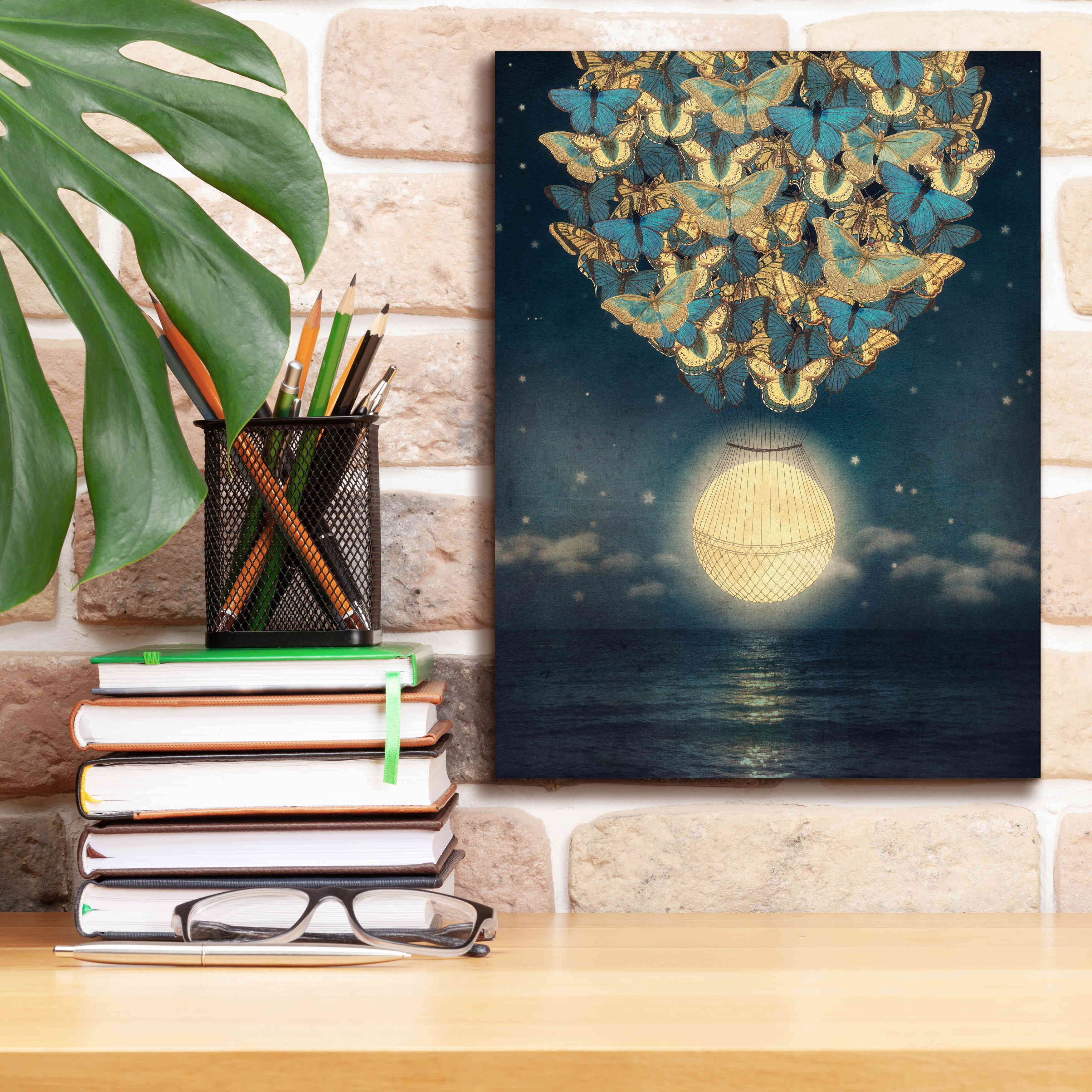 'The Rising Moon' by Paula Belle Flores, Giclee Canvas Wall Art,12 x 16