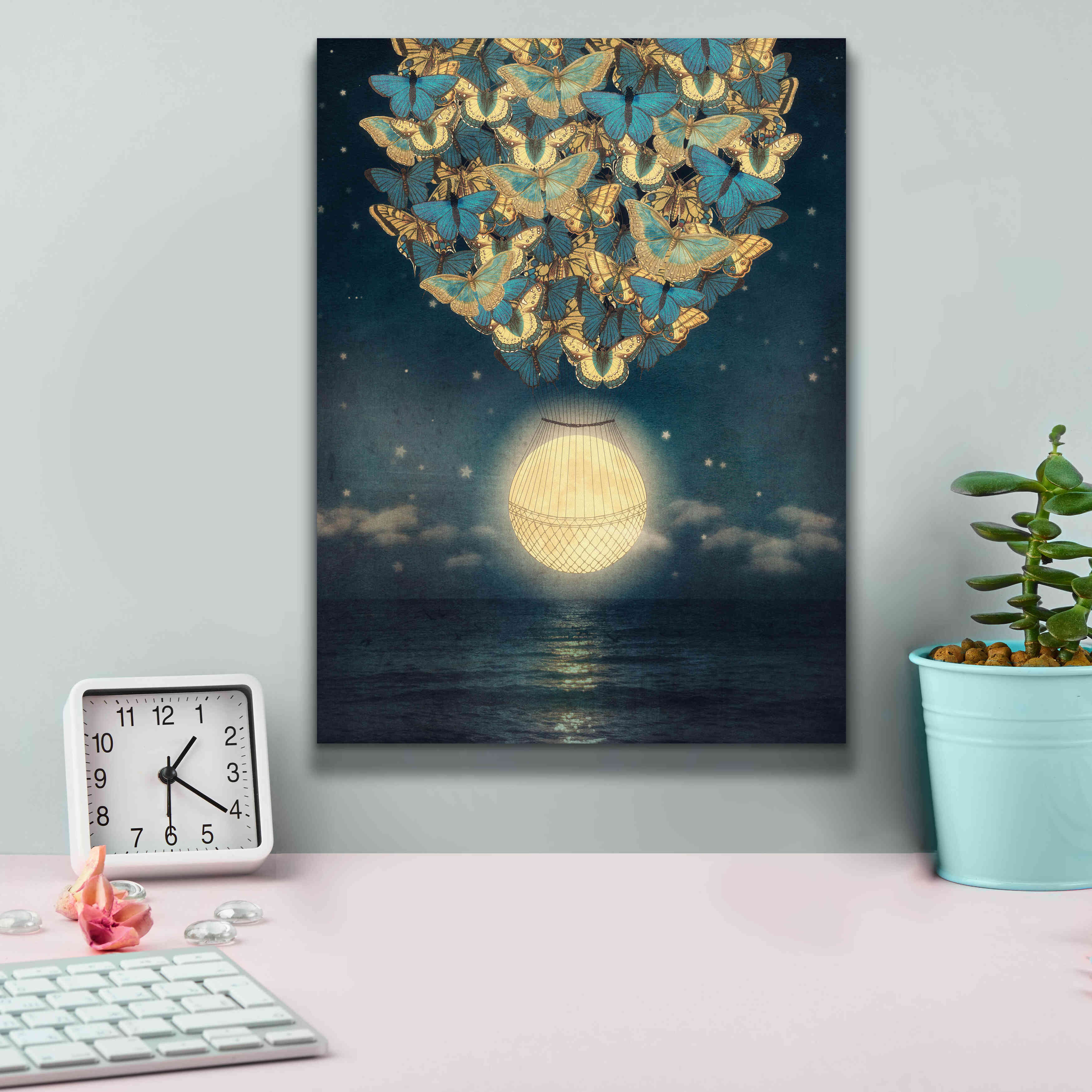 'The Rising Moon' by Paula Belle Flores, Giclee Canvas Wall Art,12 x 16