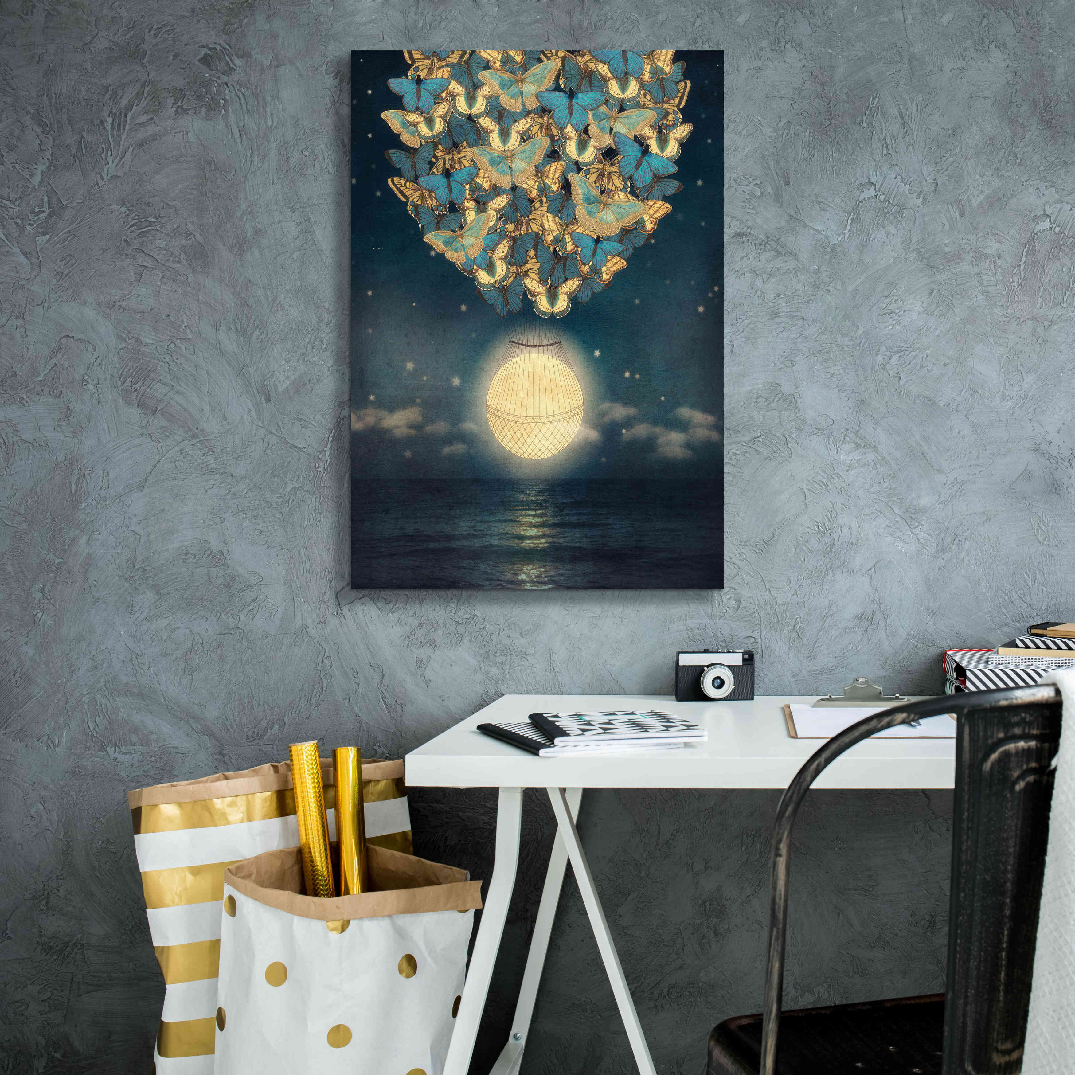 'The Rising Moon' by Paula Belle Flores, Giclee Canvas Wall Art,18 x 26