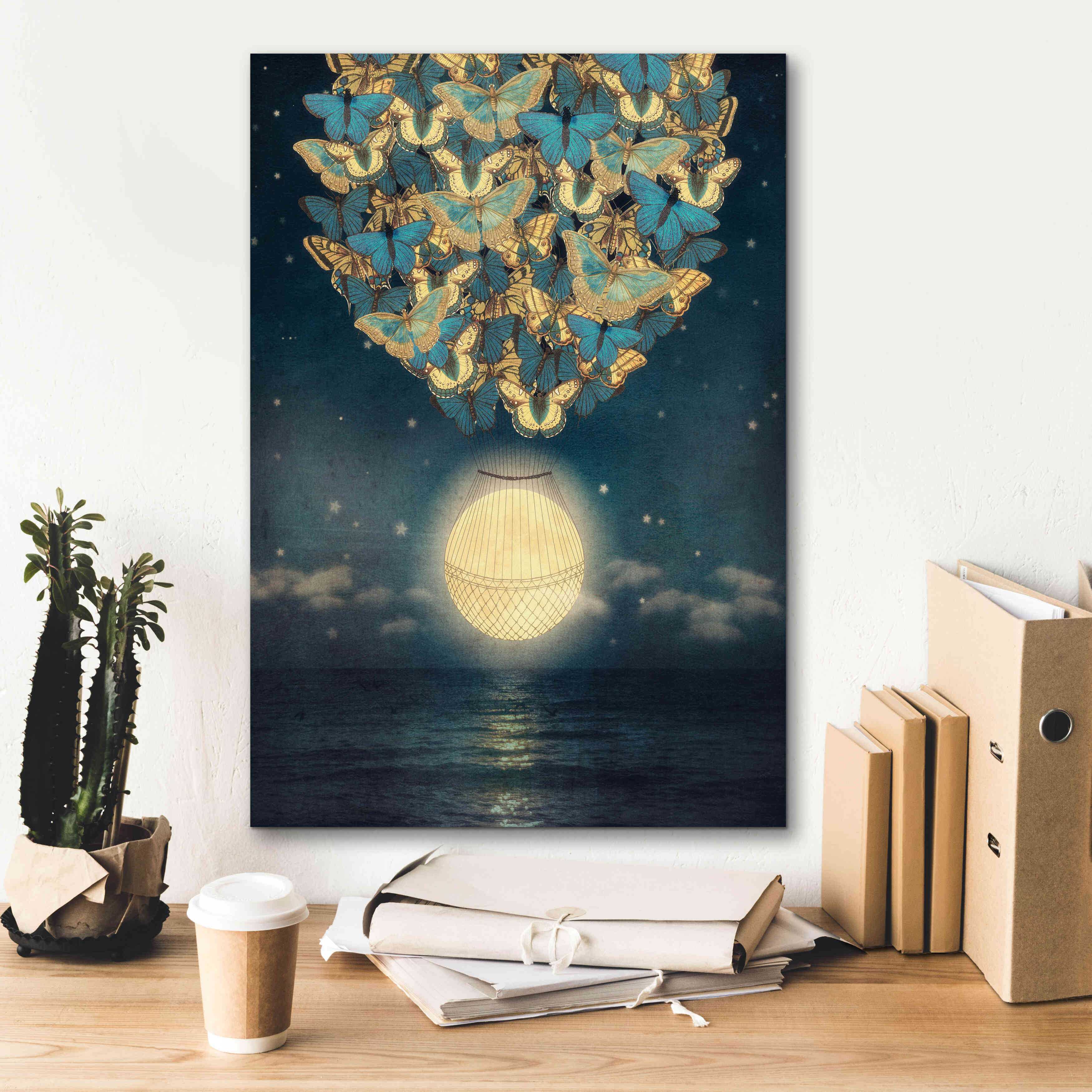 'The Rising Moon' by Paula Belle Flores, Giclee Canvas Wall Art,18 x 26