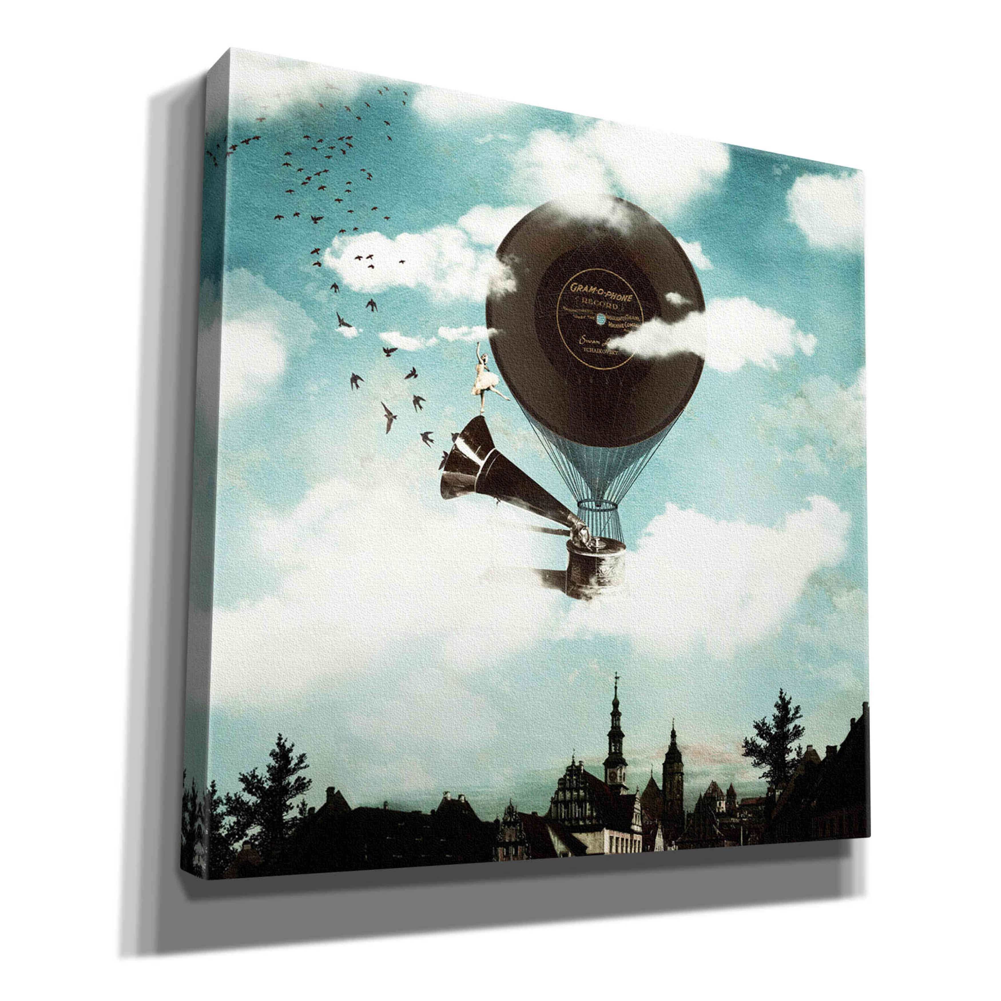 'The Travelling Ballerina' by Paula Belle Flores, Giclee Canvas Wall Art