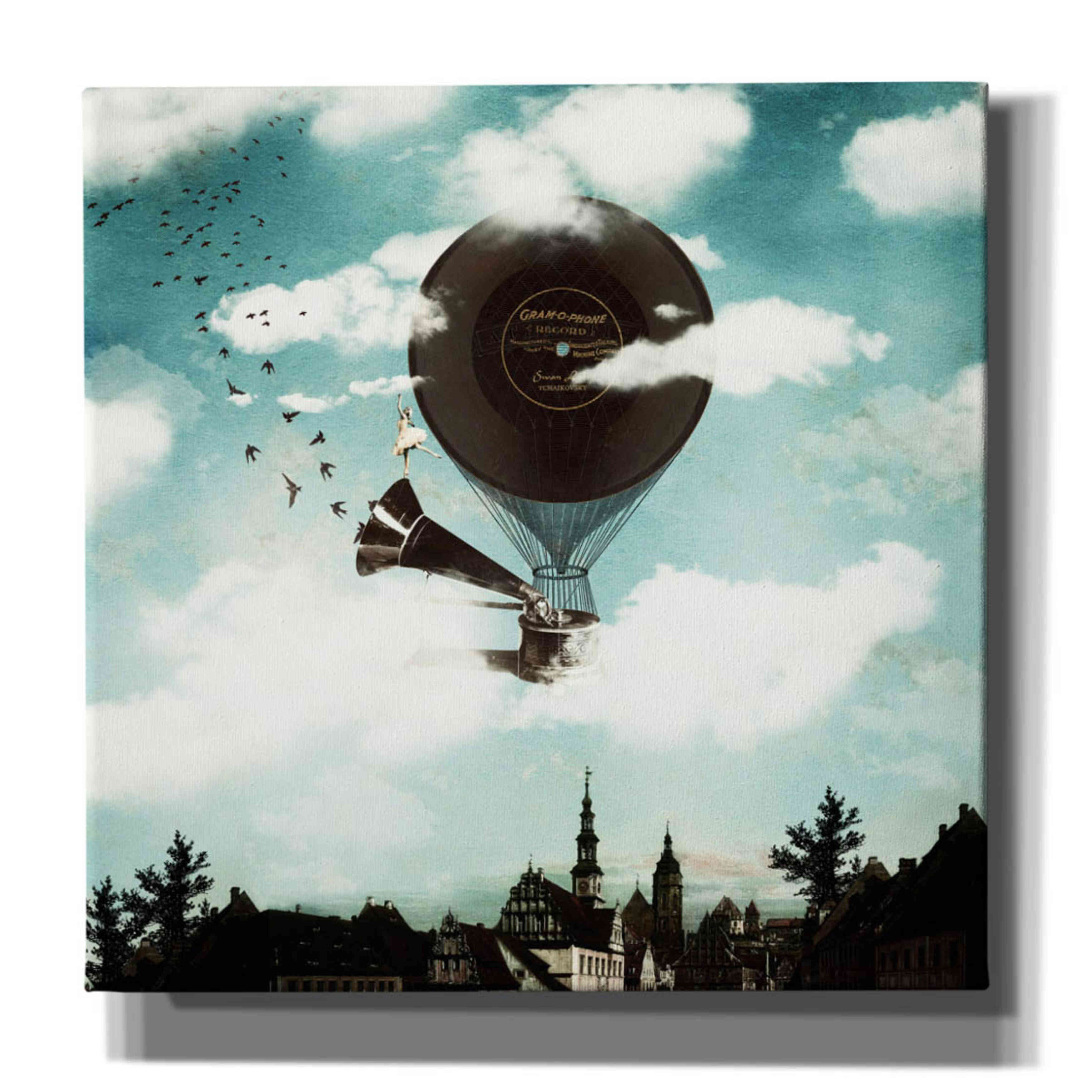 'The Travelling Ballerina' by Paula Belle Flores, Giclee Canvas Wall Art