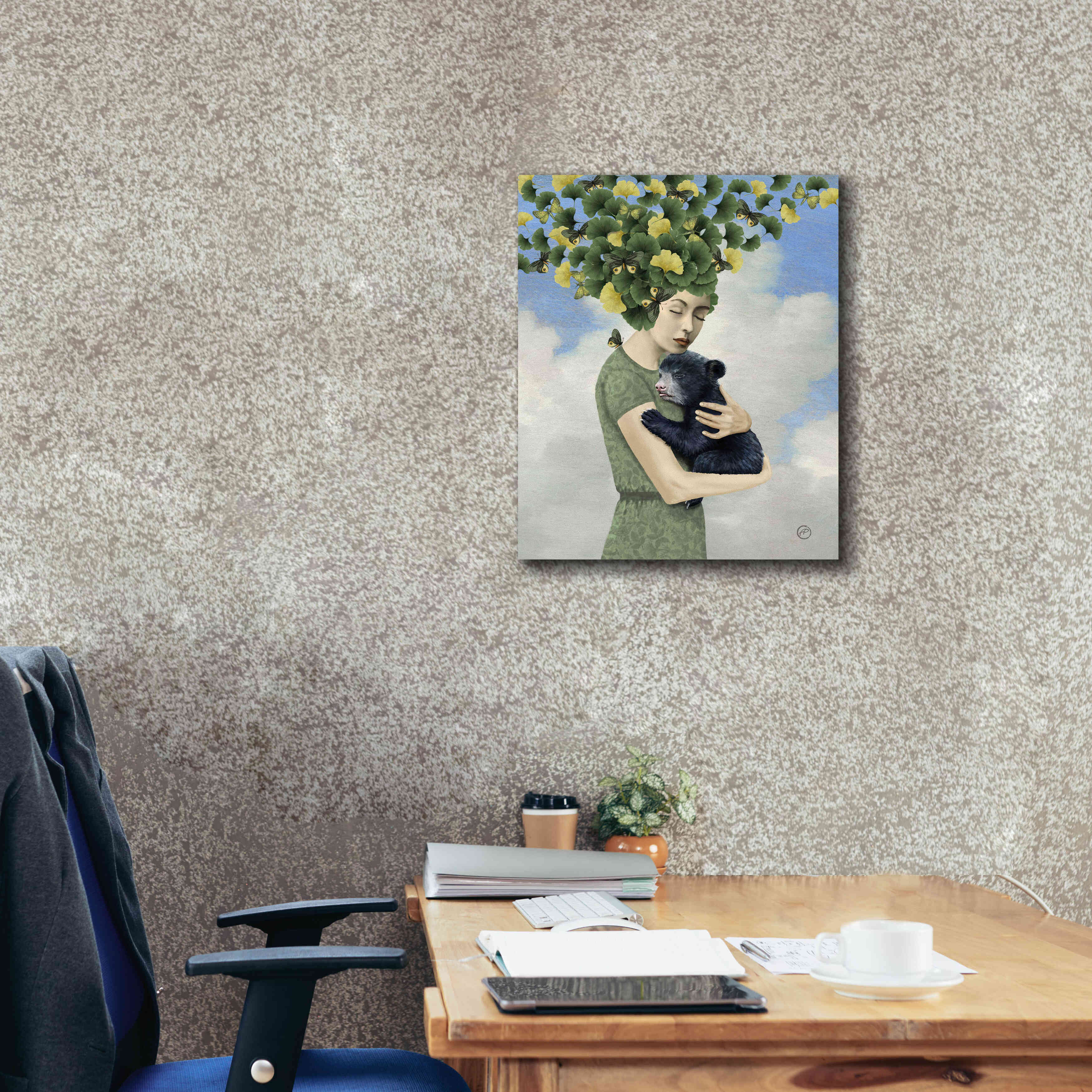 'You Are Safe - Bear' by Paula Belle Flores, Giclee Canvas Wall Art,20 x 24