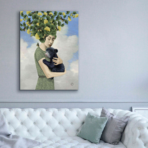 Image of 'You Are Safe - Bear' by Paula Belle Flores, Giclee Canvas Wall Art,40 x 54