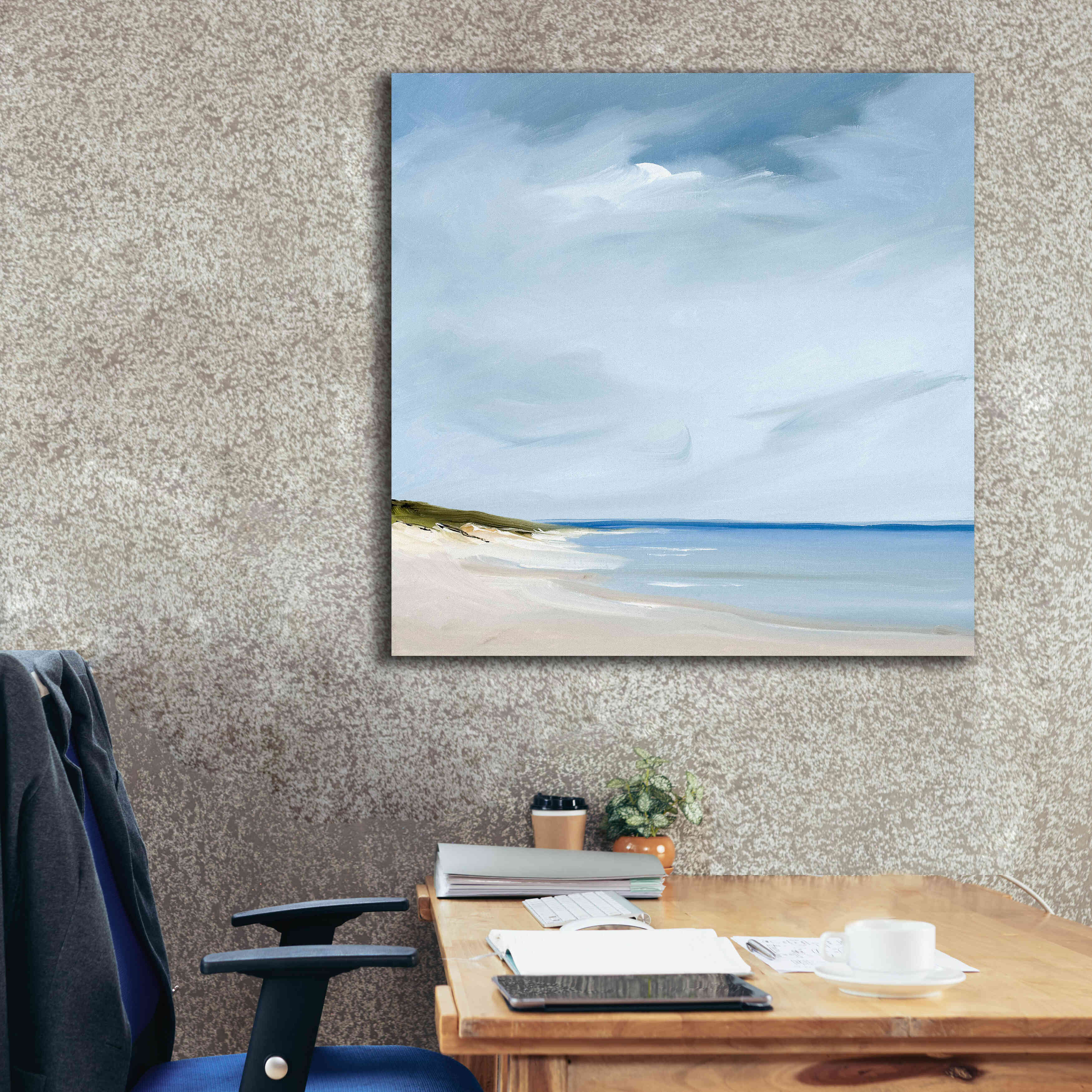 'Blue' by Rick Fleury, Giclee Canvas Wall Art,37 x 37