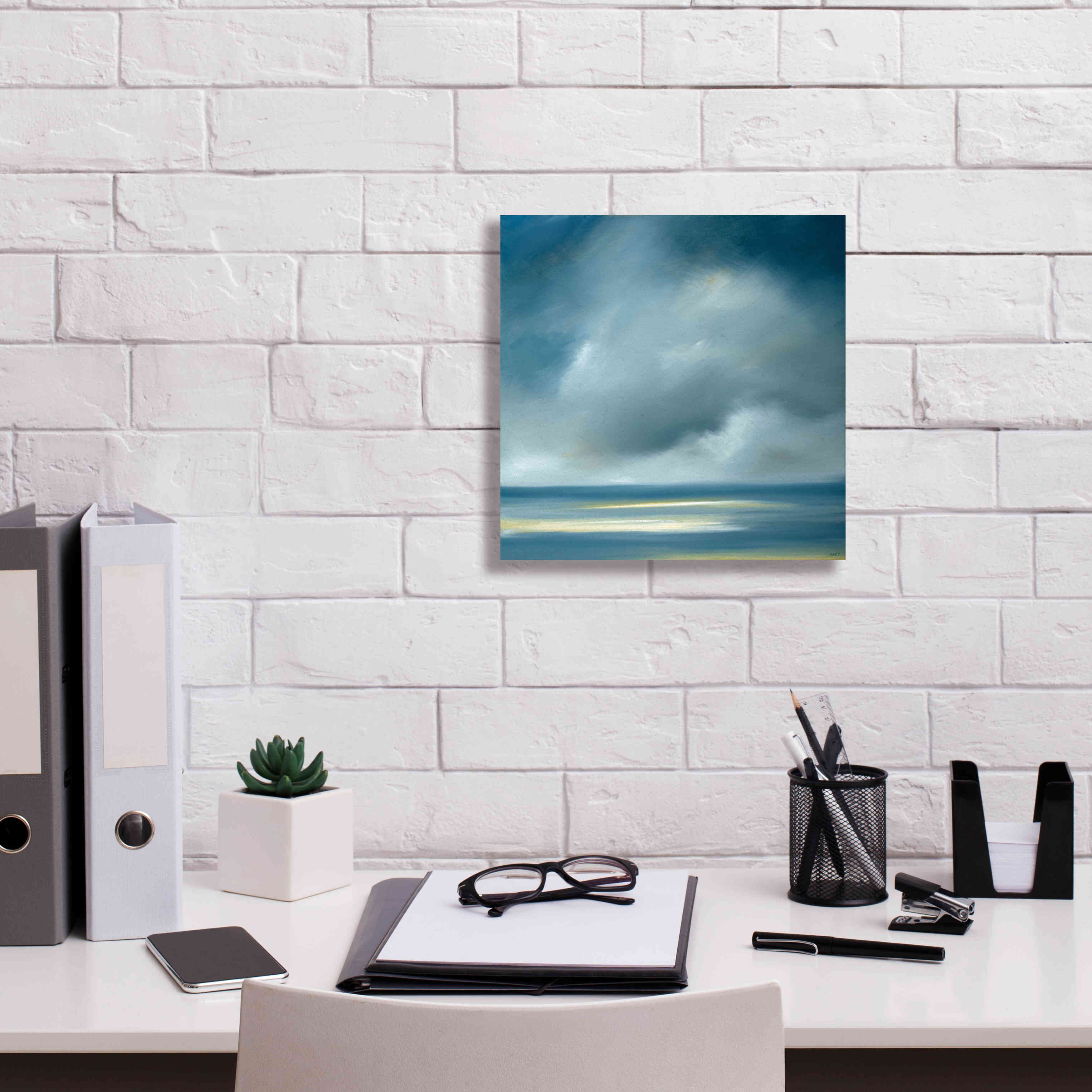 'Skaket Blue' by Rick Fleury, Giclee Canvas Wall Art,12 x 12