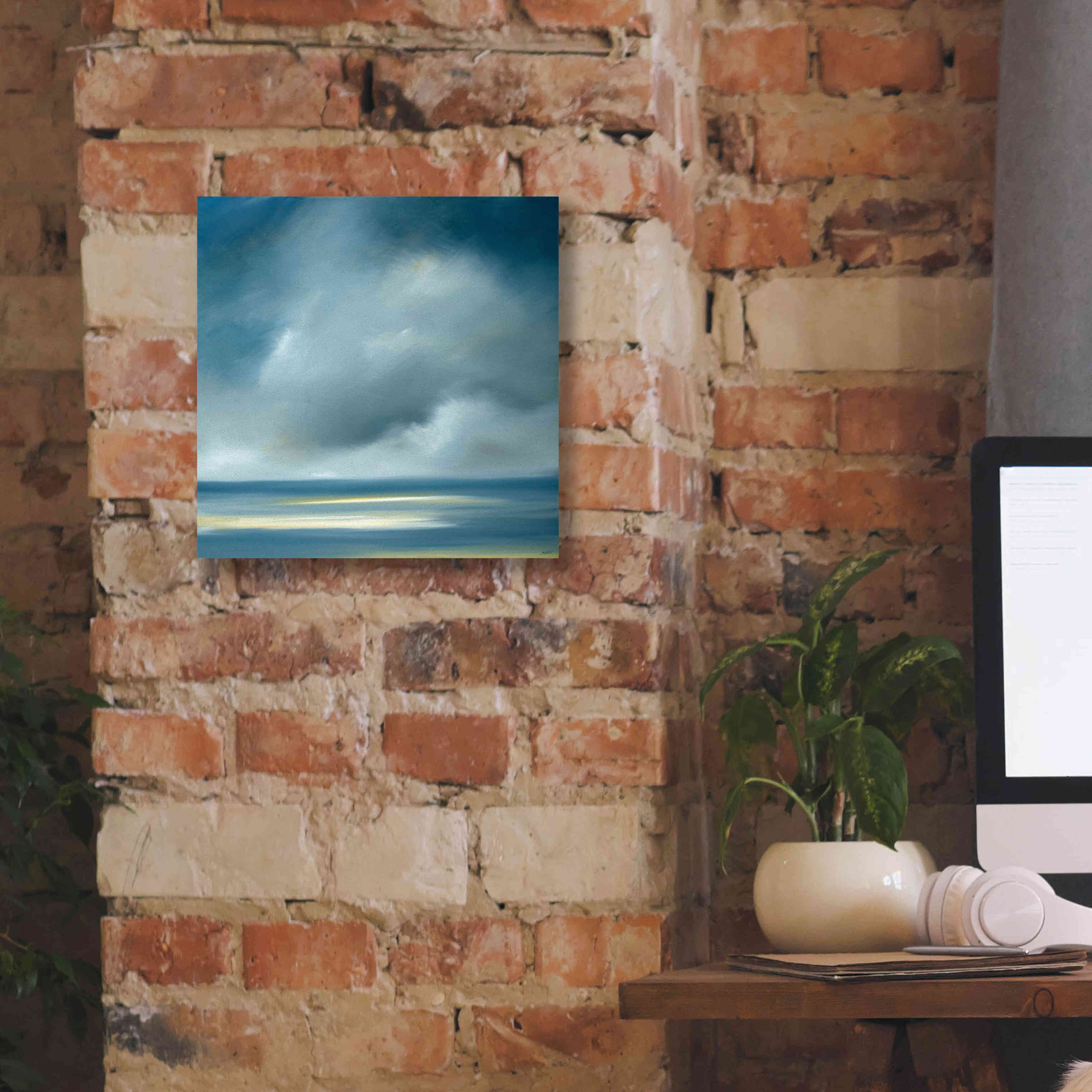 'Skaket Blue' by Rick Fleury, Giclee Canvas Wall Art,12 x 12