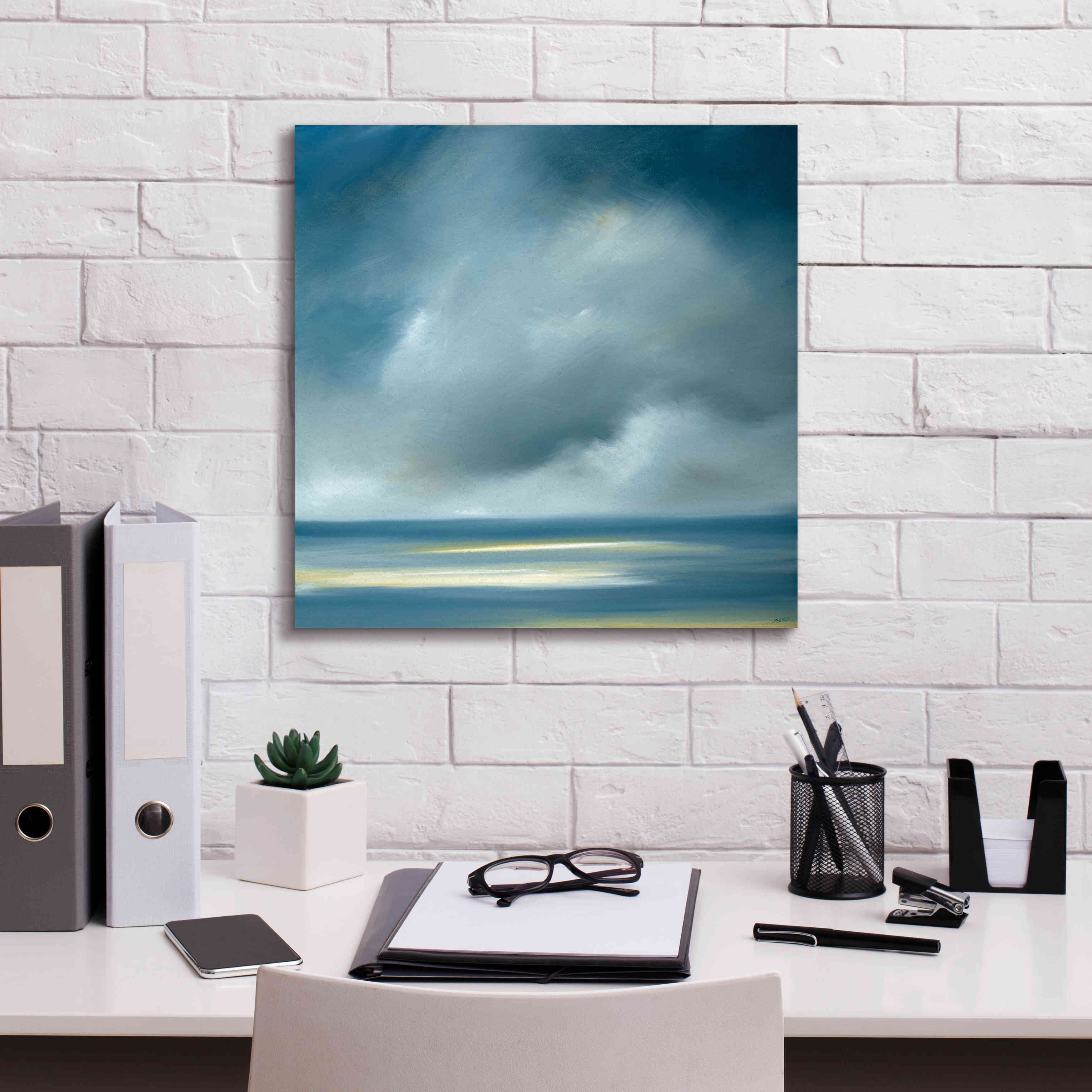 'Skaket Blue' by Rick Fleury, Giclee Canvas Wall Art,18 x 18