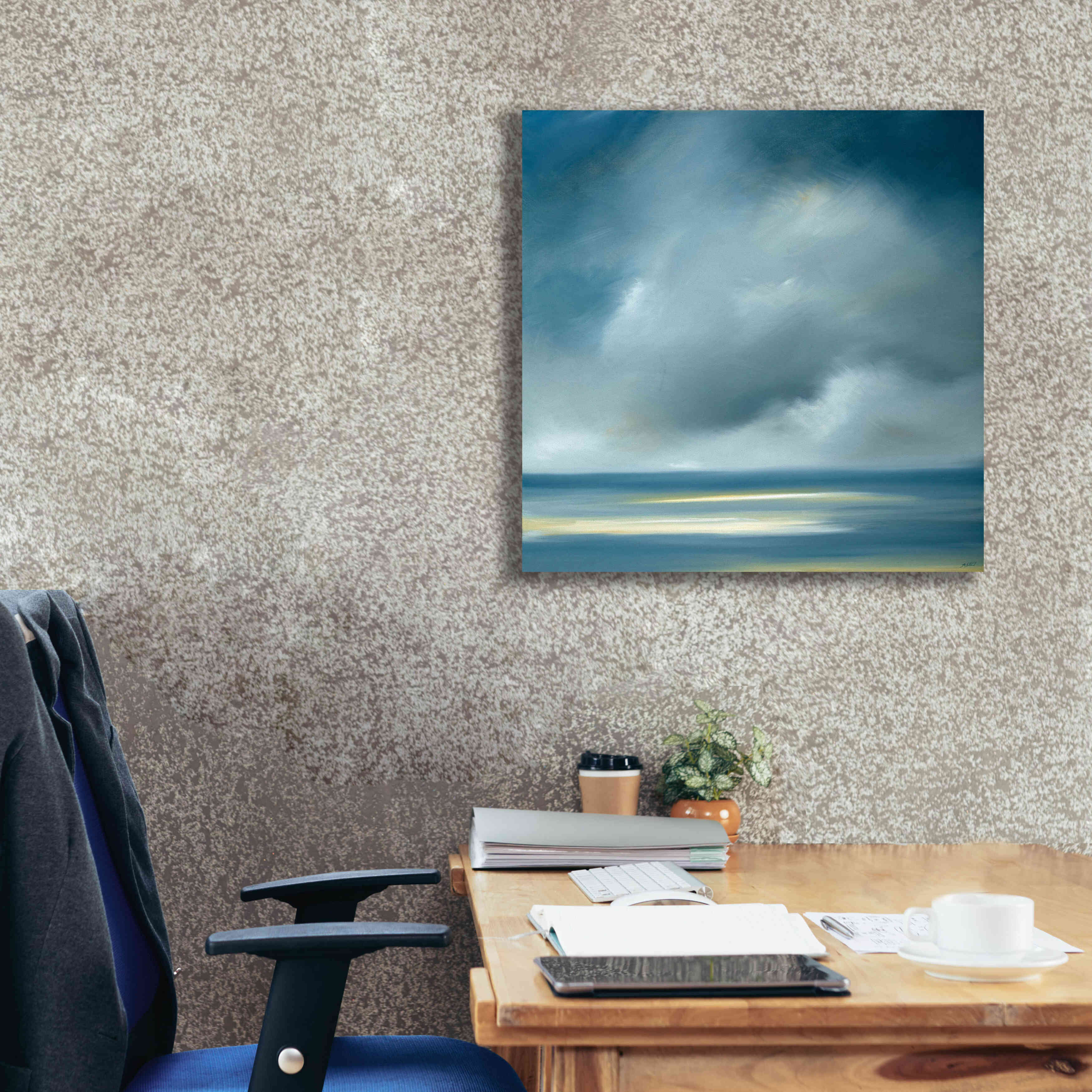 'Skaket Blue' by Rick Fleury, Giclee Canvas Wall Art,26 x 26