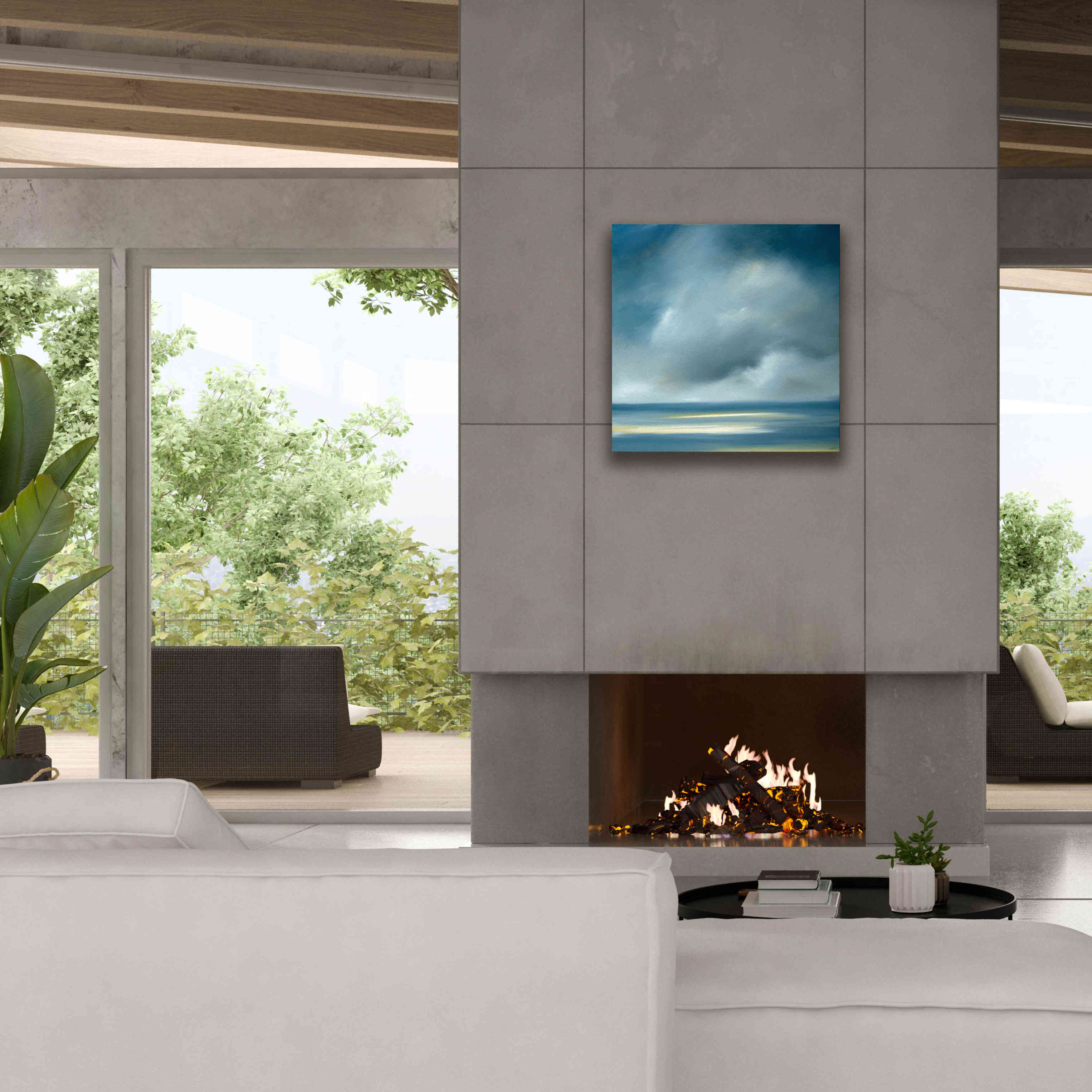 'Skaket Blue' by Rick Fleury, Giclee Canvas Wall Art,26 x 26