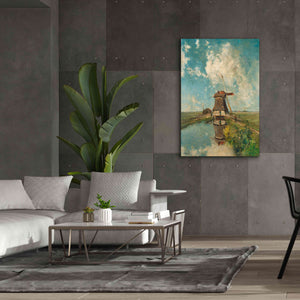 'A Windmill on a Polder Waterway  c. 1889' by Gabriel, Giclee Canvas Wall Art,40 x 60