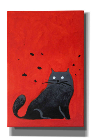 Image of 'Stray Black Cat' by Robert Filiuta, Giclee Canvas Wall Art