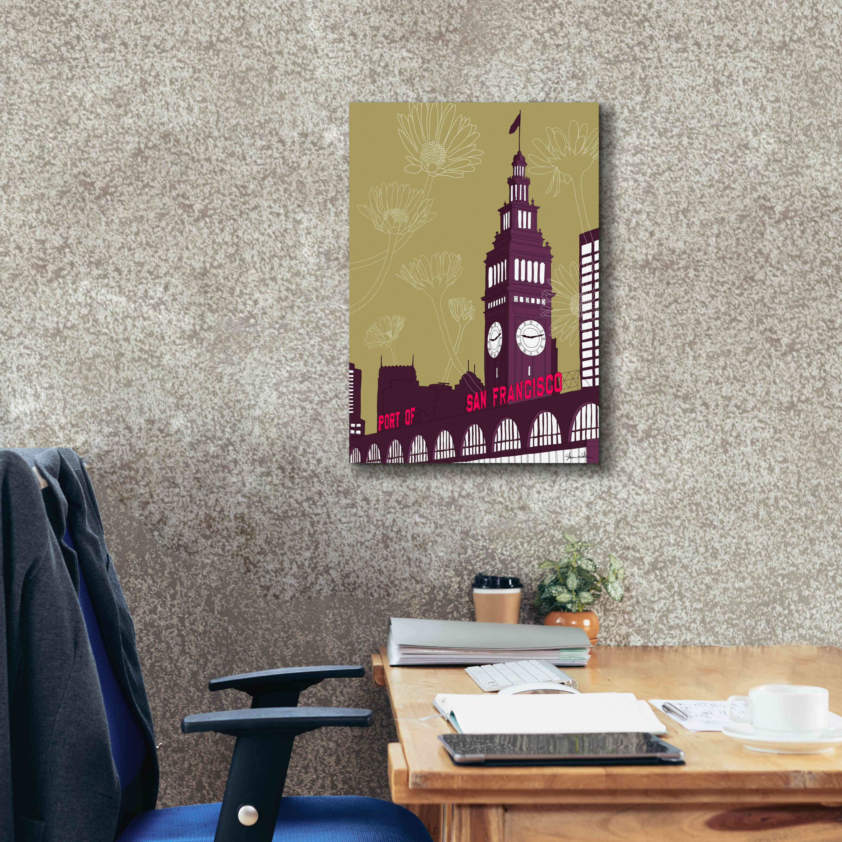 'Ferry Building - San Francisco' by Shane Donahue, Giclee Canvas Wall Art,18 x 26