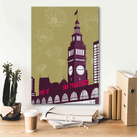 Image of 'Ferry Building - San Francisco' by Shane Donahue, Giclee Canvas Wall Art,18 x 26