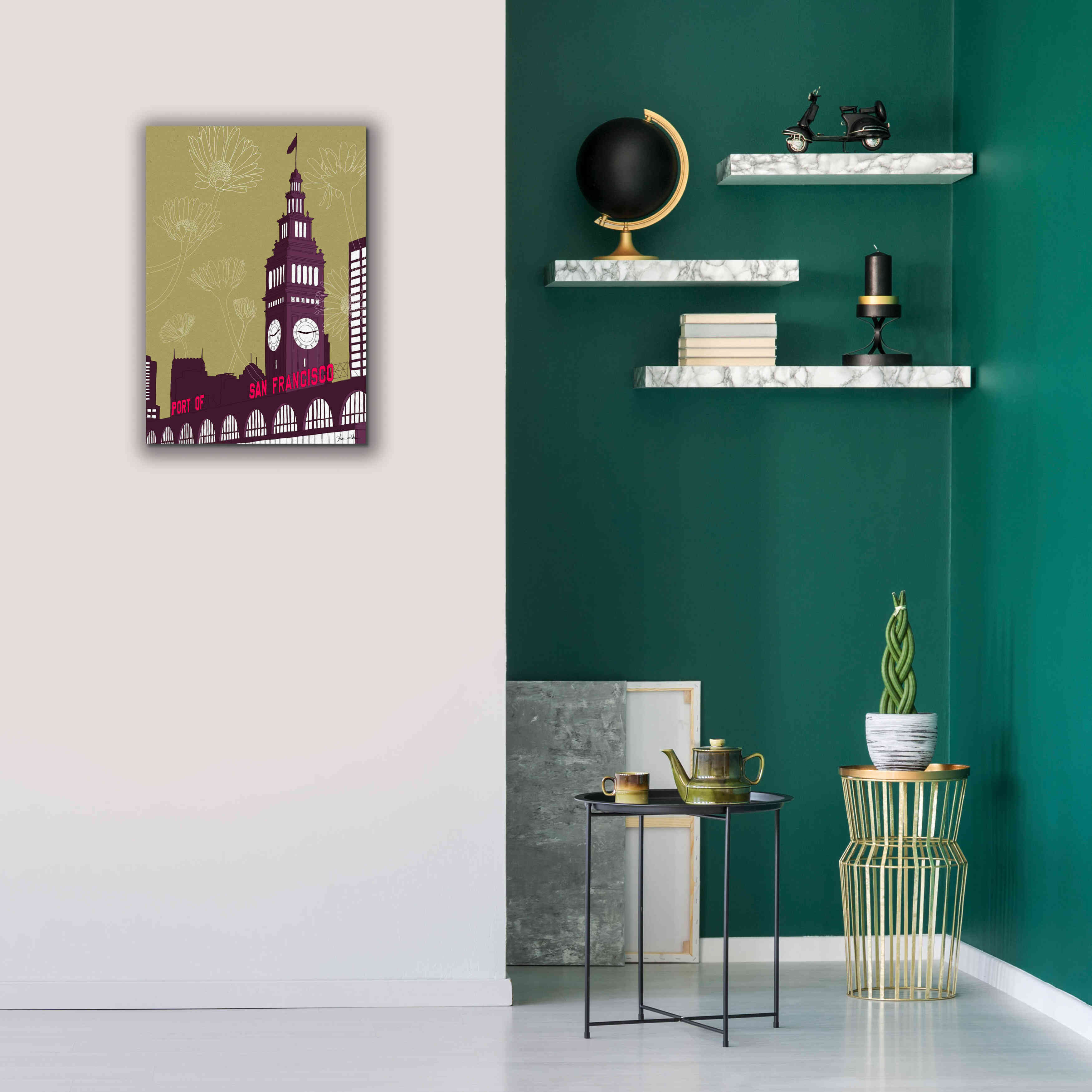 'Ferry Building - San Francisco' by Shane Donahue, Giclee Canvas Wall Art,18 x 26