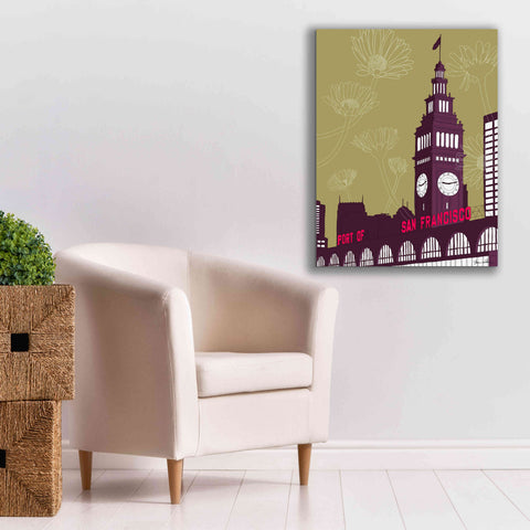 Image of 'Ferry Building - San Francisco' by Shane Donahue, Giclee Canvas Wall Art,26 x 34