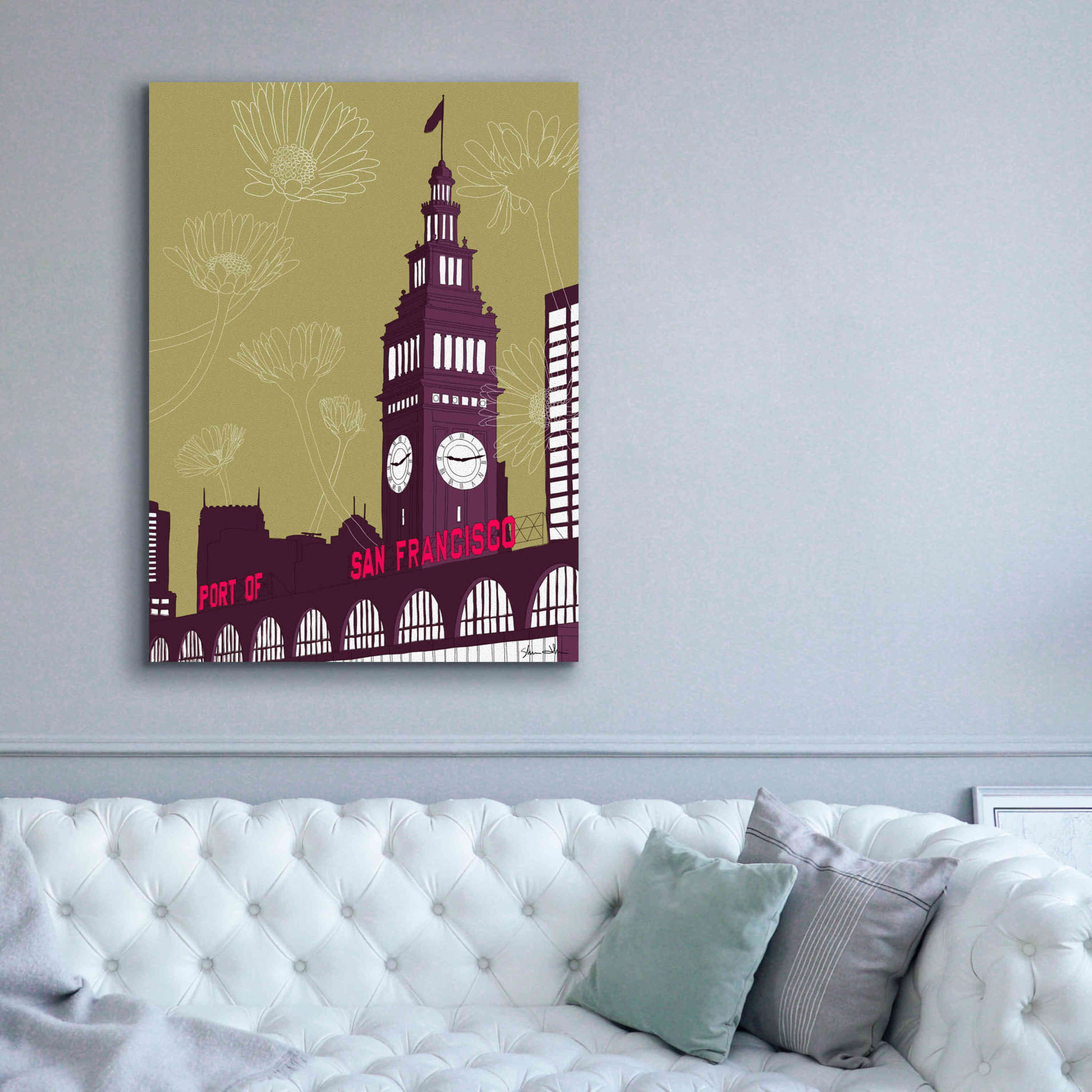 'Ferry Building - San Francisco' by Shane Donahue, Giclee Canvas Wall Art,40 x 54