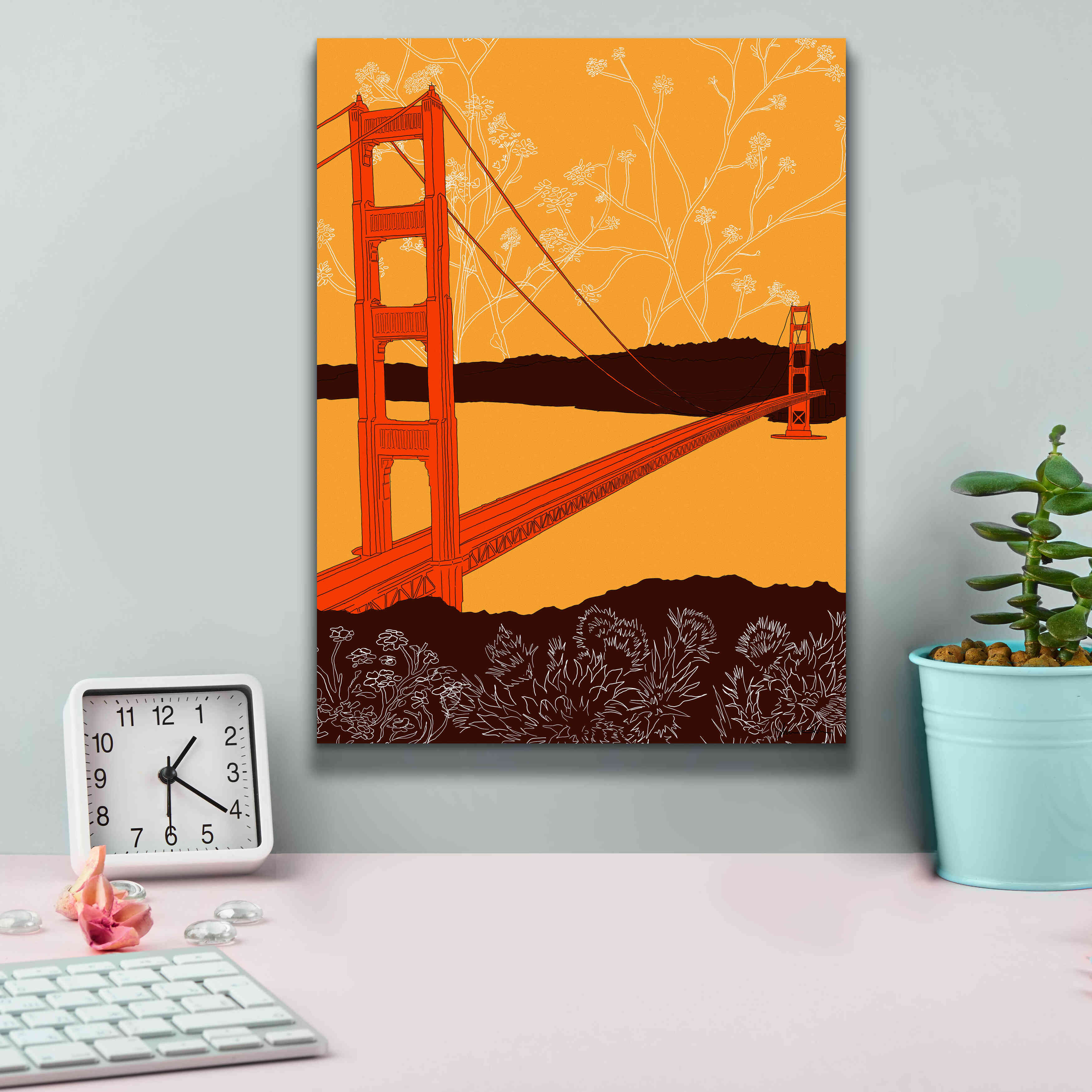 'Golden Gate Bridge - Headlands' by Shane Donahue, Giclee Canvas Wall Art,12 x 16
